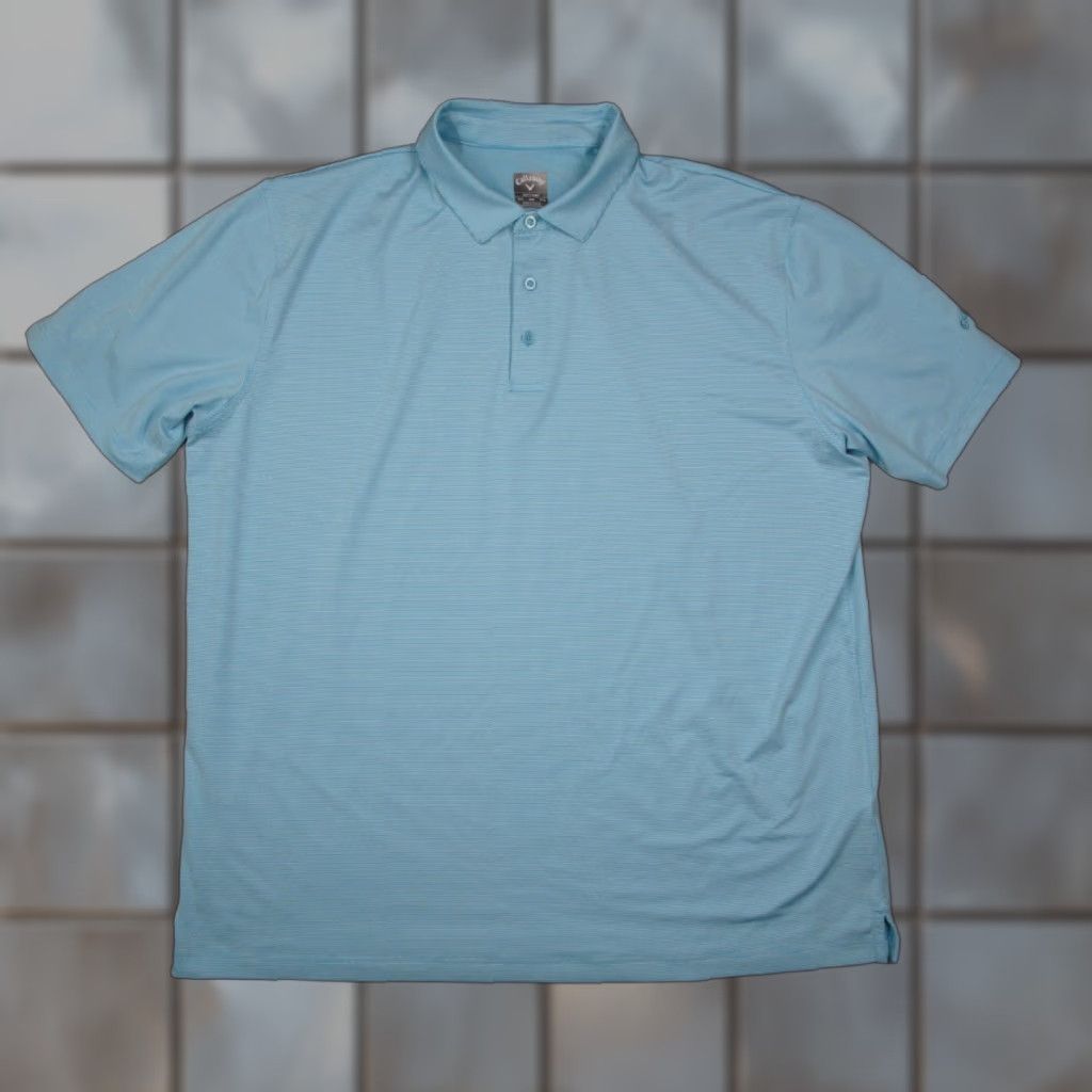 Callaway CALLAWAY Polo Shirt Mens 2XL Blue Opti Dri Short Sleeve Performance Golf Polo Shirt Size US XXL / EU 58 / 5 - 1 Thumbnail