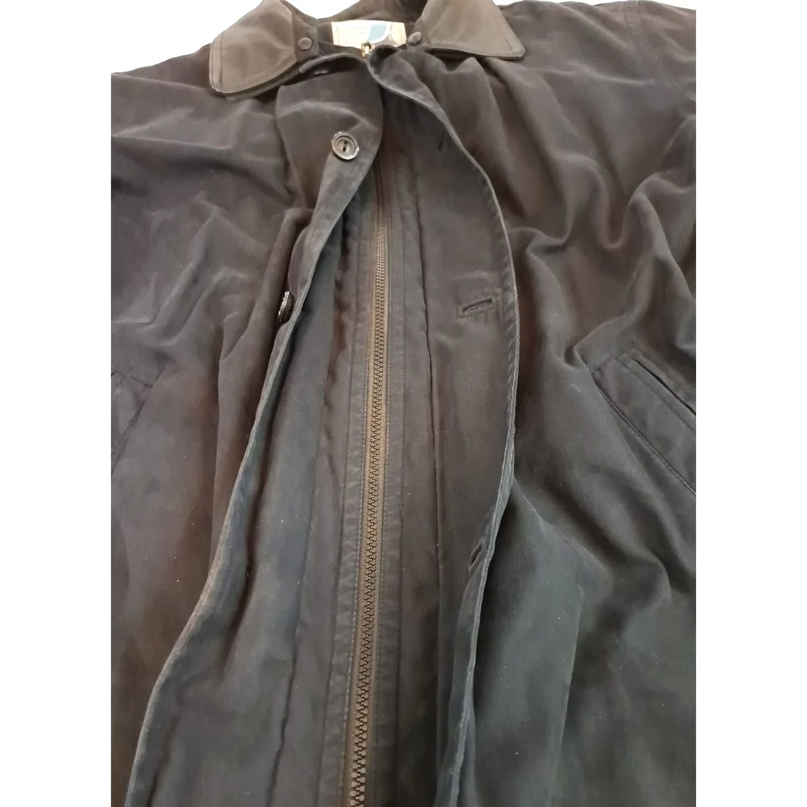 Rains VINTAGE Rain Forest Coat Parka Long XXL Black Polyester Lined Full Zip Buttons Rain Wind Weather Mens Size US XXL / EU 58 / 5 - 7 Thumbnail