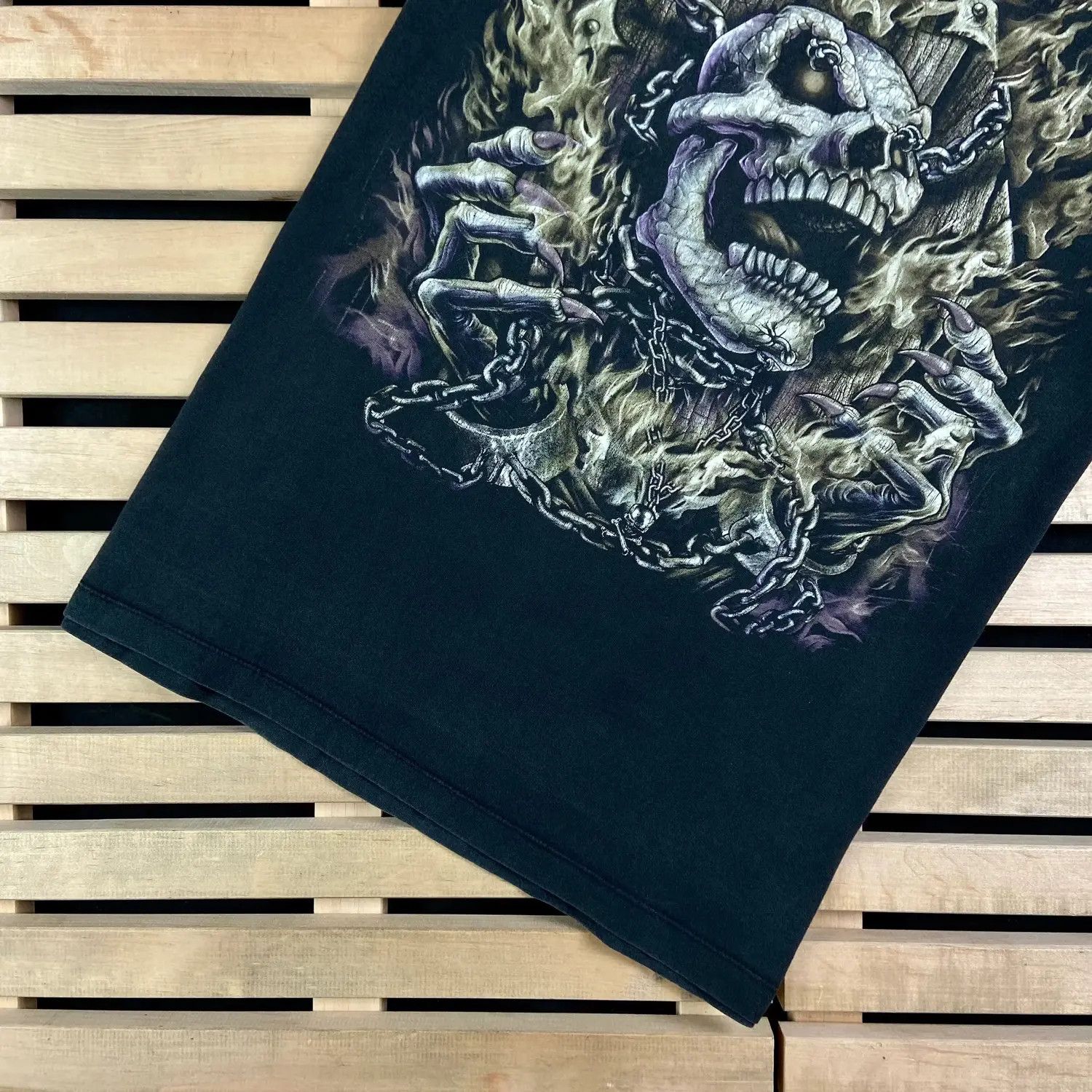 Band Tees × Vintage Mens Vintage T Shirt Metal Rock Size XL Skull Size US XL / EU 56 / 4 - 3 Thumbnail