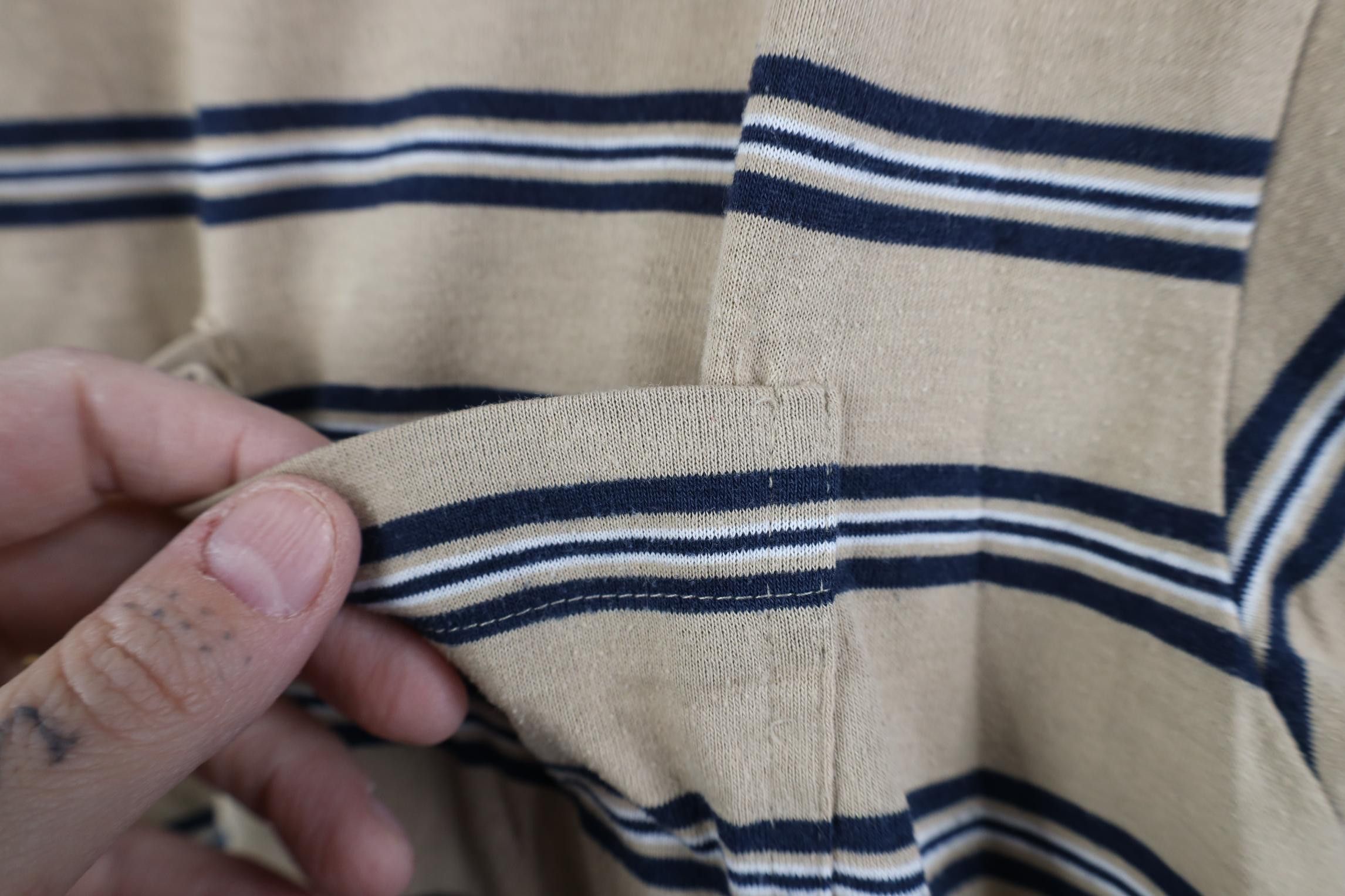 Vintage Vintage 90s Streetwear Block Knit Golf Polo Shirt Beige Size US L / EU 52-54 / 3 - 5 Thumbnail