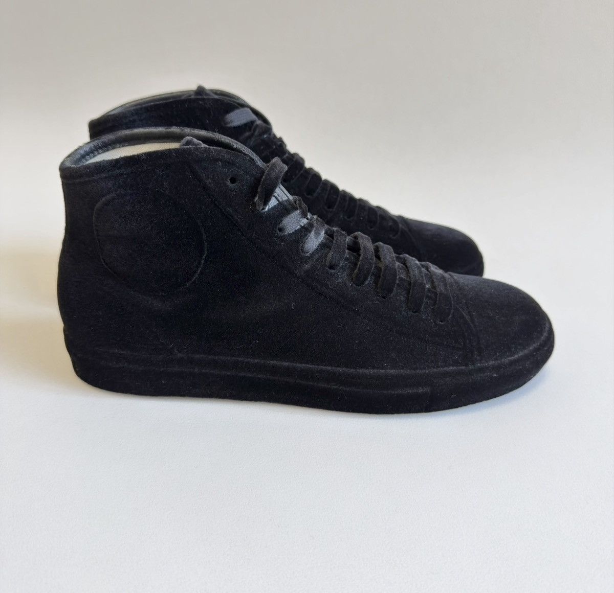 Maison Margiela A/W 09 Black ‘Flocked Velvet’ Sneakers Size US 8 / EU 41 - 2 Thumbnail