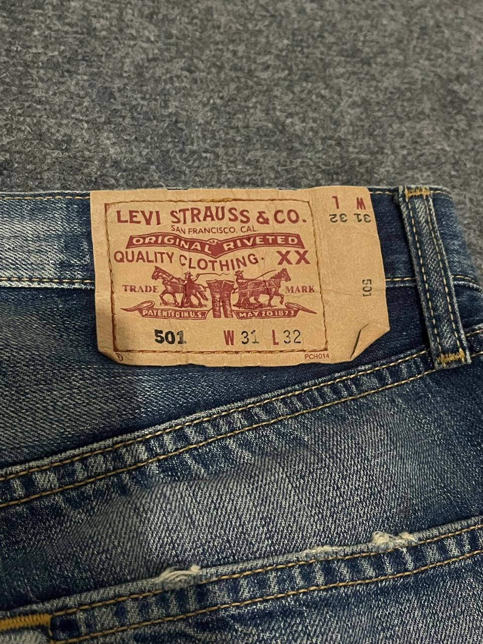Vintage 2007 Levis 501-0069 Custom Distrassed Repaired Denim