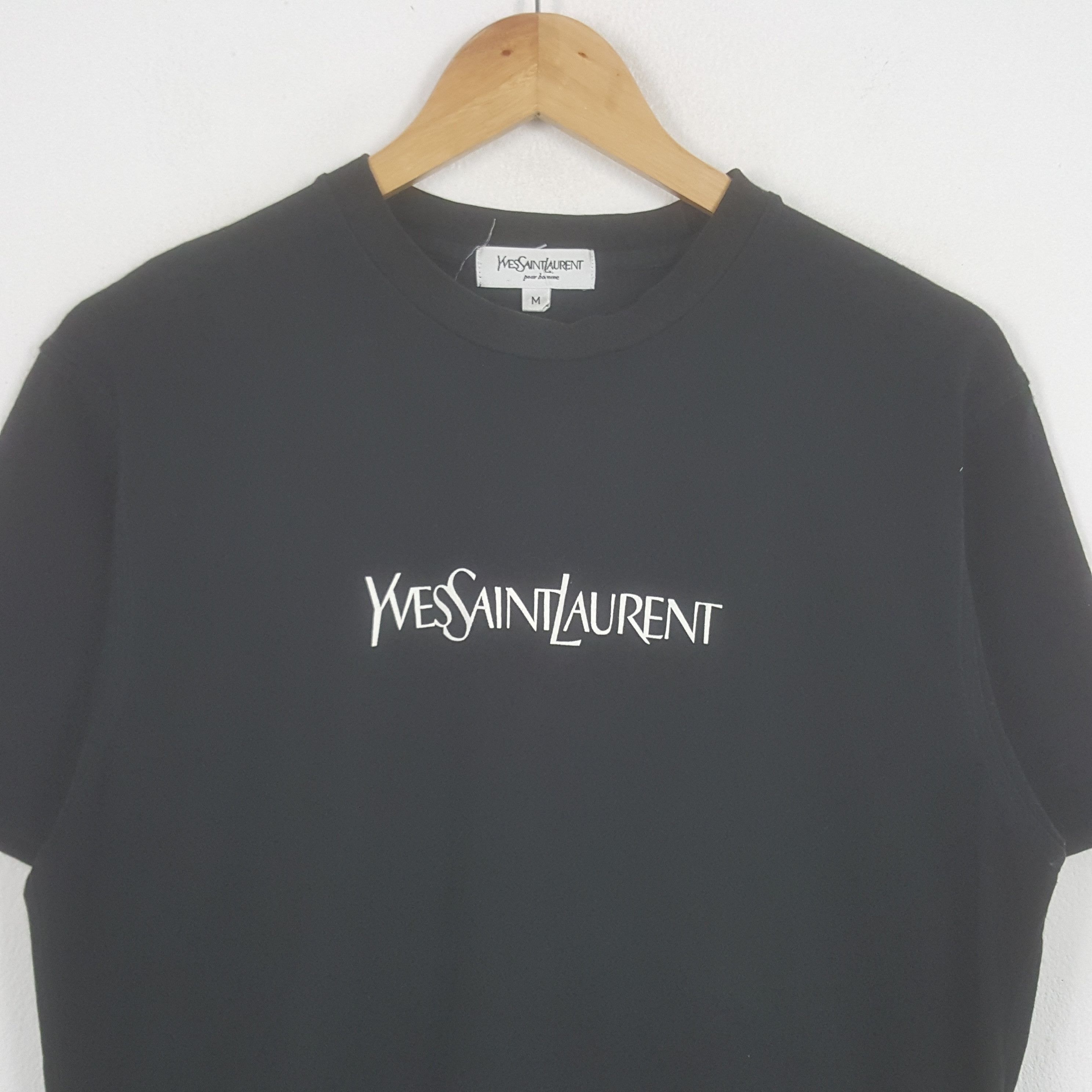Vintage × Yves Saint Laurent Vintage Yves Saint Laurent Spell Out Tshirt Size US M / EU 48-50 / 2 - 2 Thumbnail