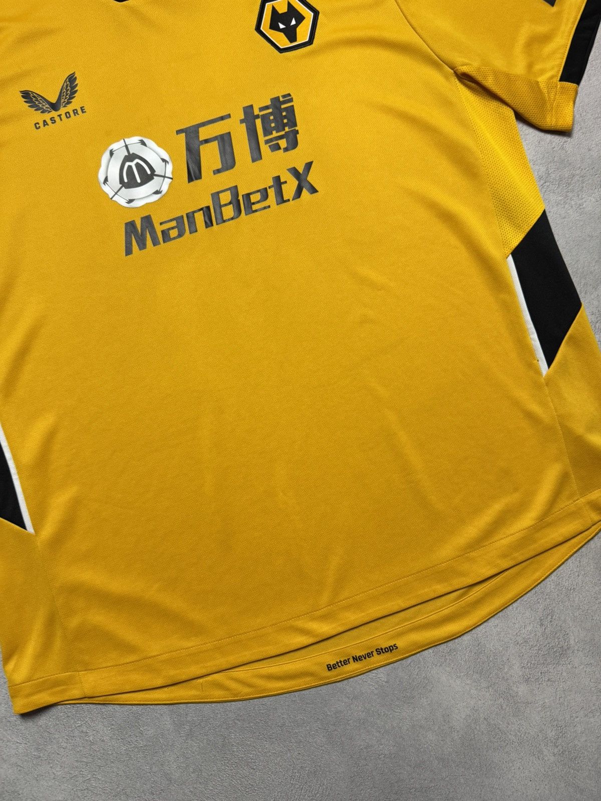 Castore Wolverhampton Wanderers 2021 2022 Home Shirt Jersey Castore Size US XXL / EU 58 / 5 - 4 Thumbnail