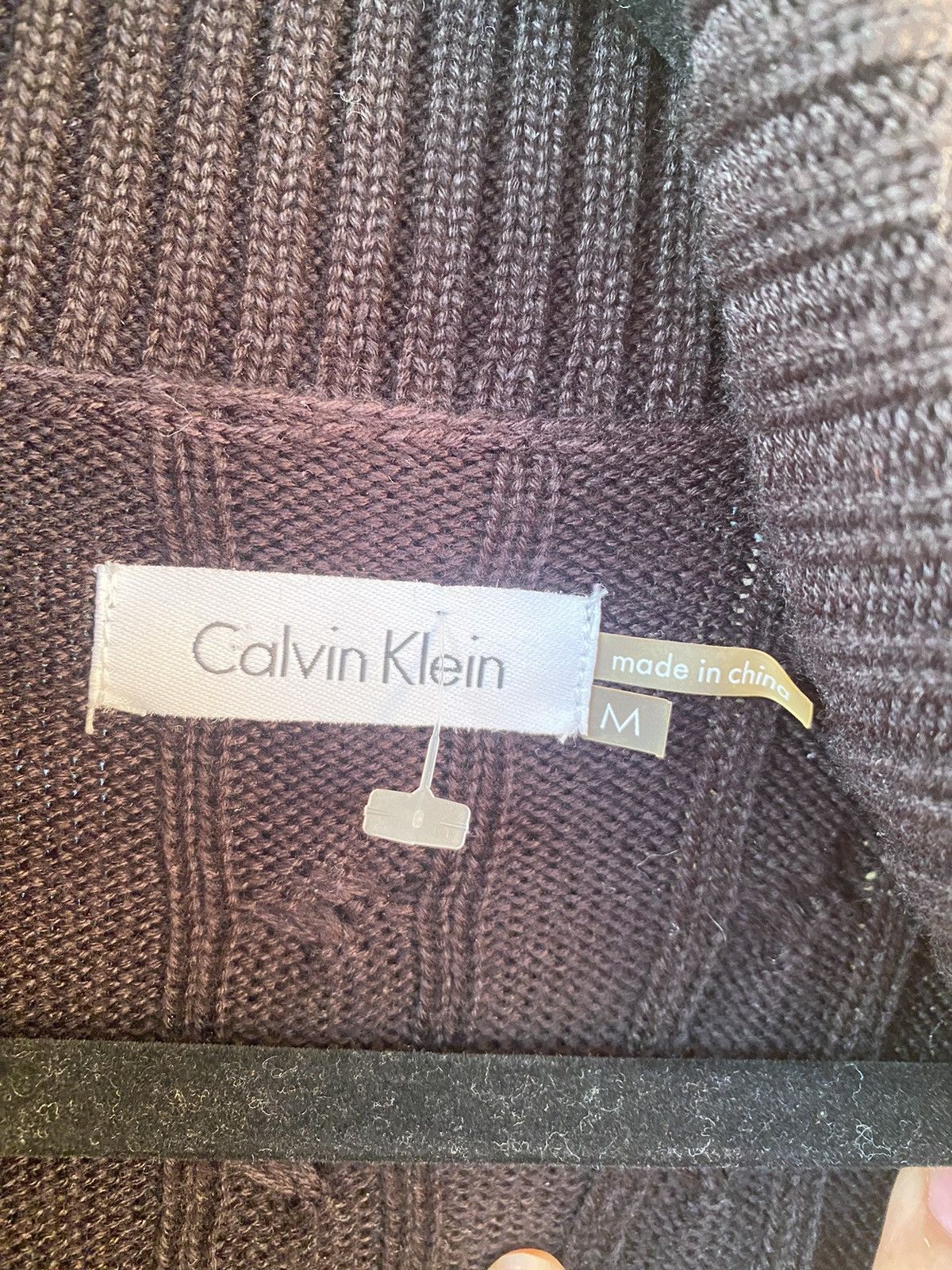 Calvin Klein Calvin Klein Buckle Black Wrap Cable Knit Sweater dress S M Size M / US 6-8 / IT 42-44 - 8 Thumbnail