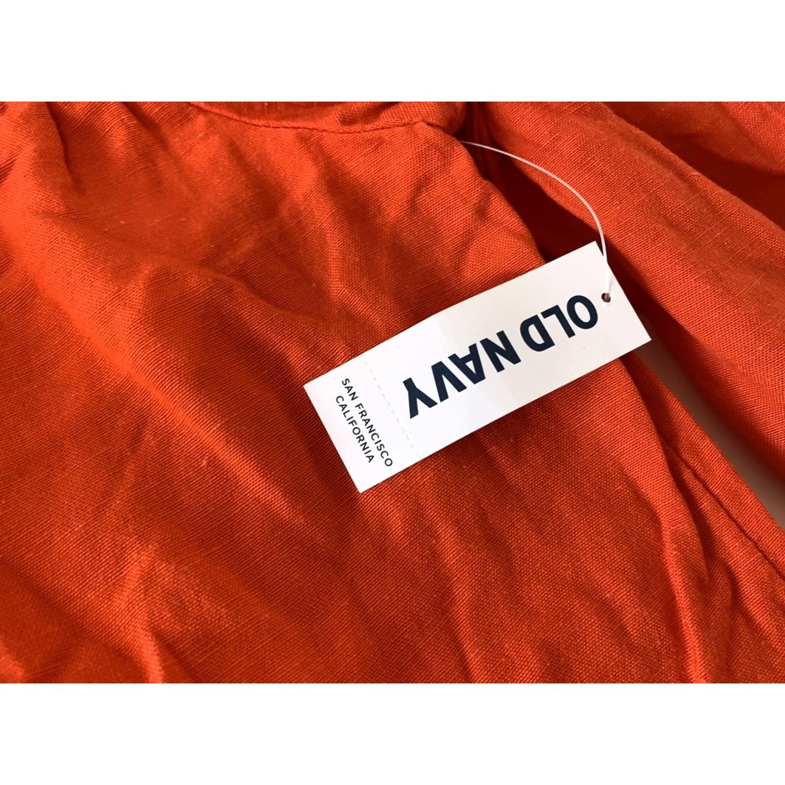 Old Navy Old Navy Sleeveless Off The Shoulder Dress Women's S Petite Orange Dress - Casual, Cotton, Short, Solid, NWT Size S / US 4 / IT 40 - 2 Thumbnail