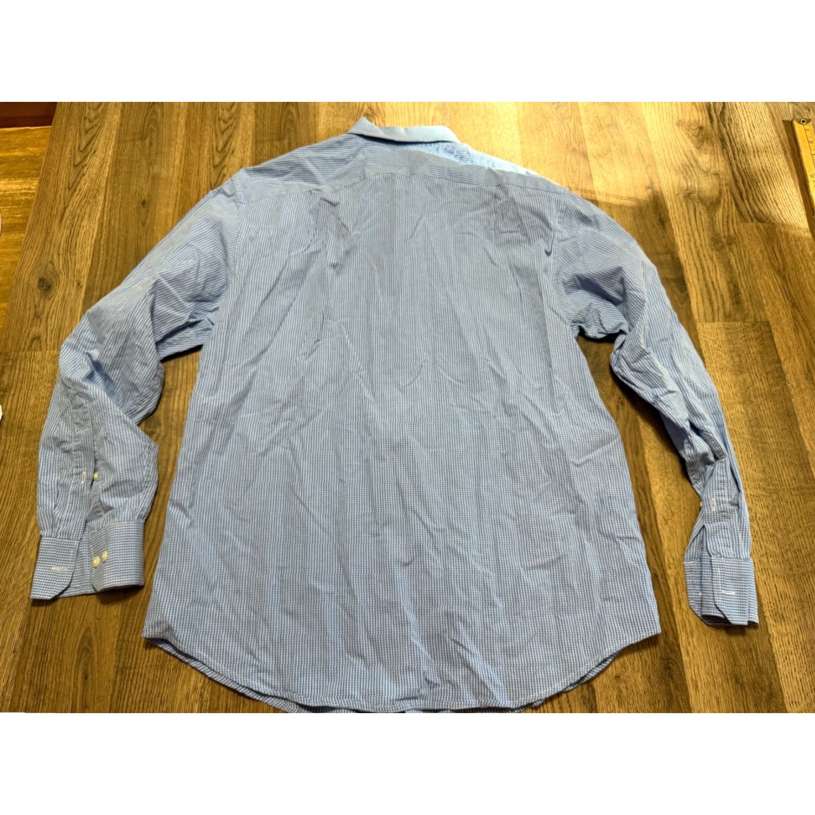 Izod IZOD Shirt Mens Medium Blue Striped Long Sleeve Button Up Collared Size US M / EU 48-50 / 2 - 2 Thumbnail