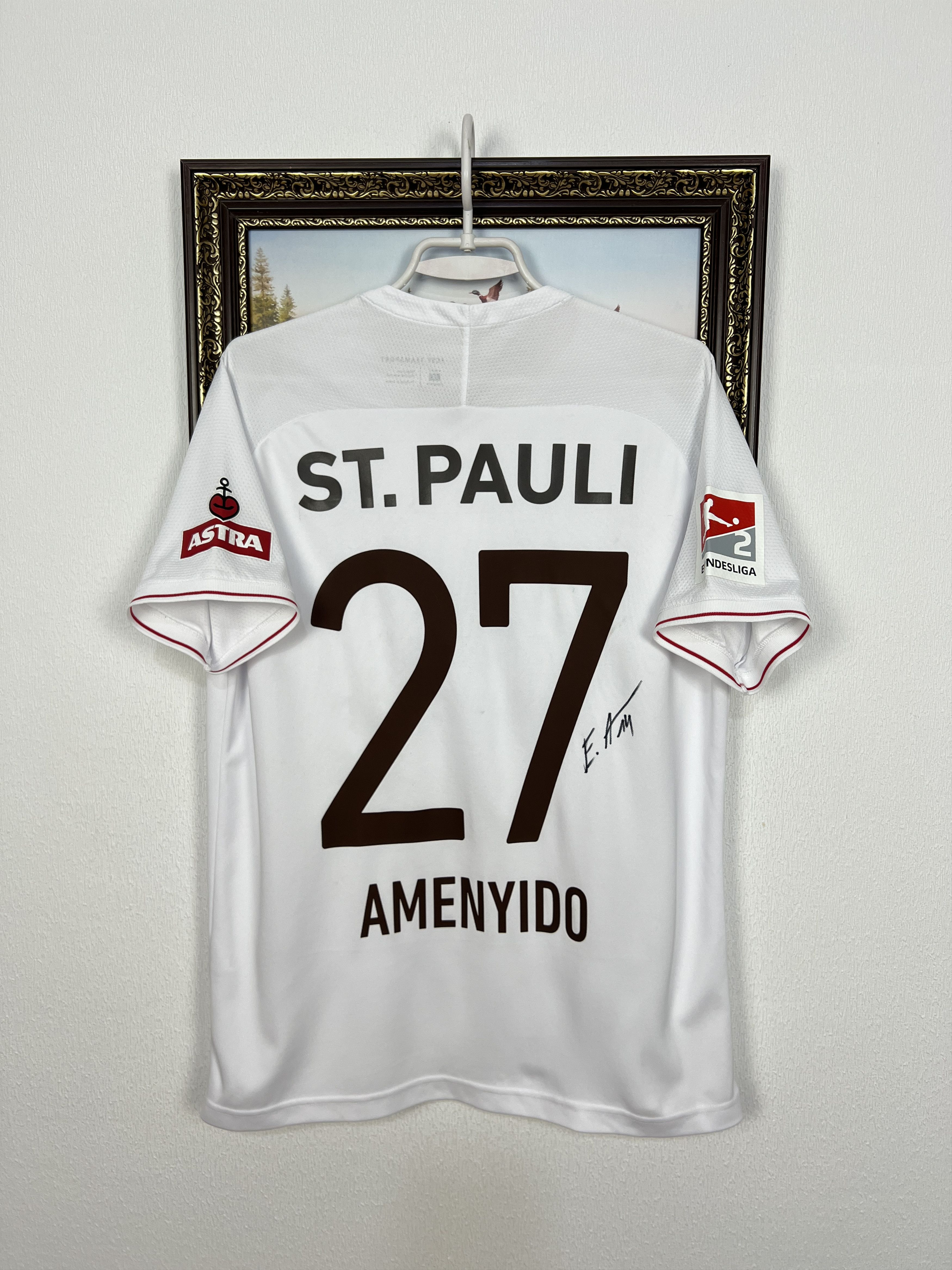 Vintage St Pauli football shirt 2021 Player Issue Amenyido Signed Size US M / EU 48-50 / 2 - 10 Thumbnail
