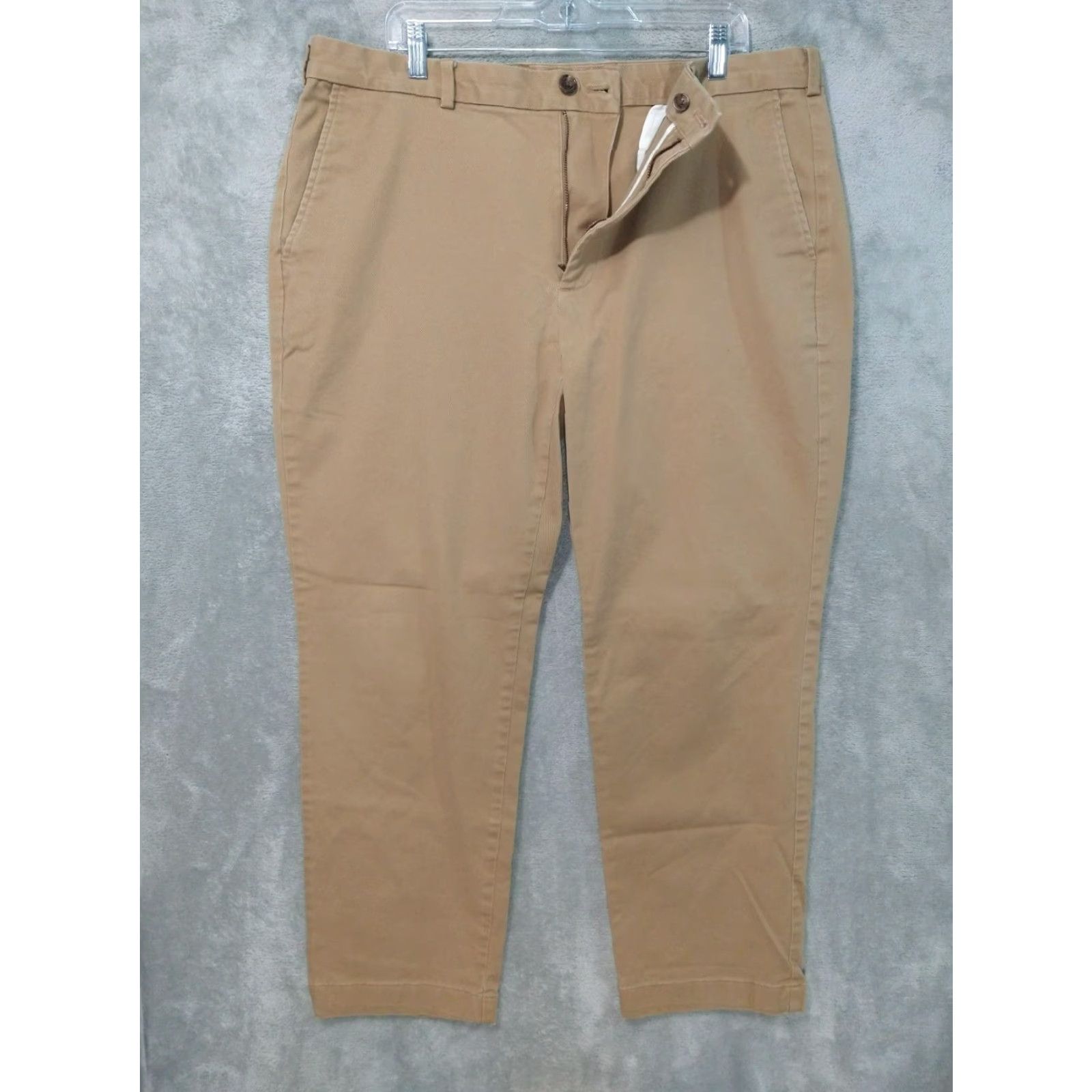 Brooks Brothers Brooks Brothers Pants Mens 40x30 Beige Chino Taper Leg Mid Rise Cotton Regular Belted? (No extra info) Size US 40 / EU 56 - 2 Thumbnail