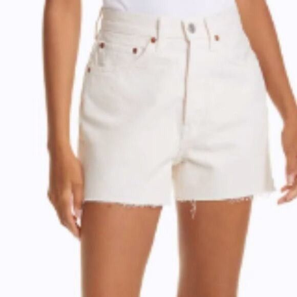 RE/DONE Re/Done '50s Cutoff High Waist Denim Shorts Size 31" - 4 Thumbnail