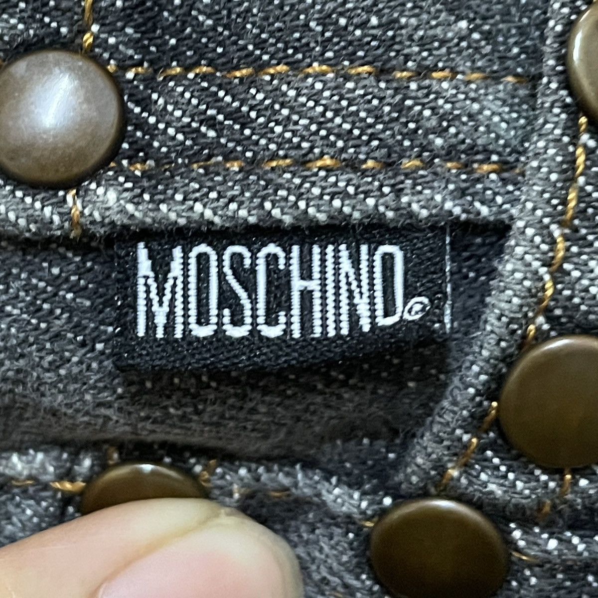 14th Addiction Very Rare Design Vintage Brand Moschino Flared Jeans 1990s Size US 29 - 13 Thumbnail