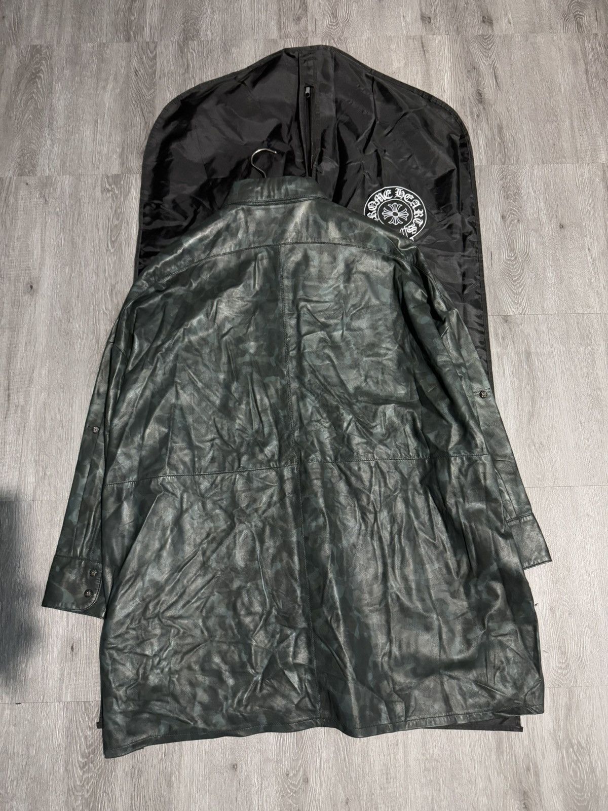 Chrome Hearts 1of1 Chrome Hearts - Lambskin Camou oversized Leather Jacket Size US L / EU 52-54 / 3 - 10 Thumbnail