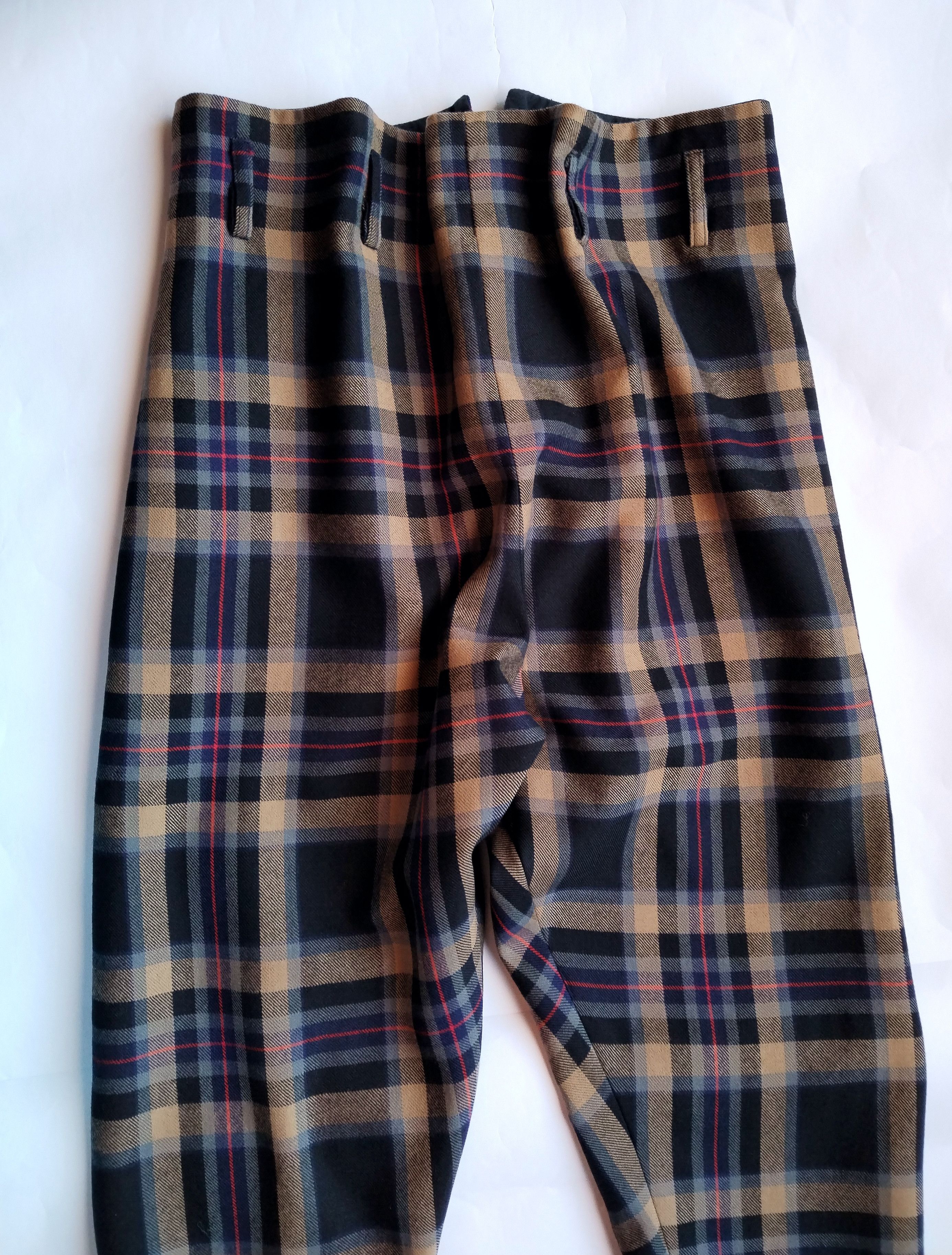 Vivienne Westwood Paper bag drop crotch tartan wool pants Size 26" / US 2 / IT 38 - 3 Thumbnail