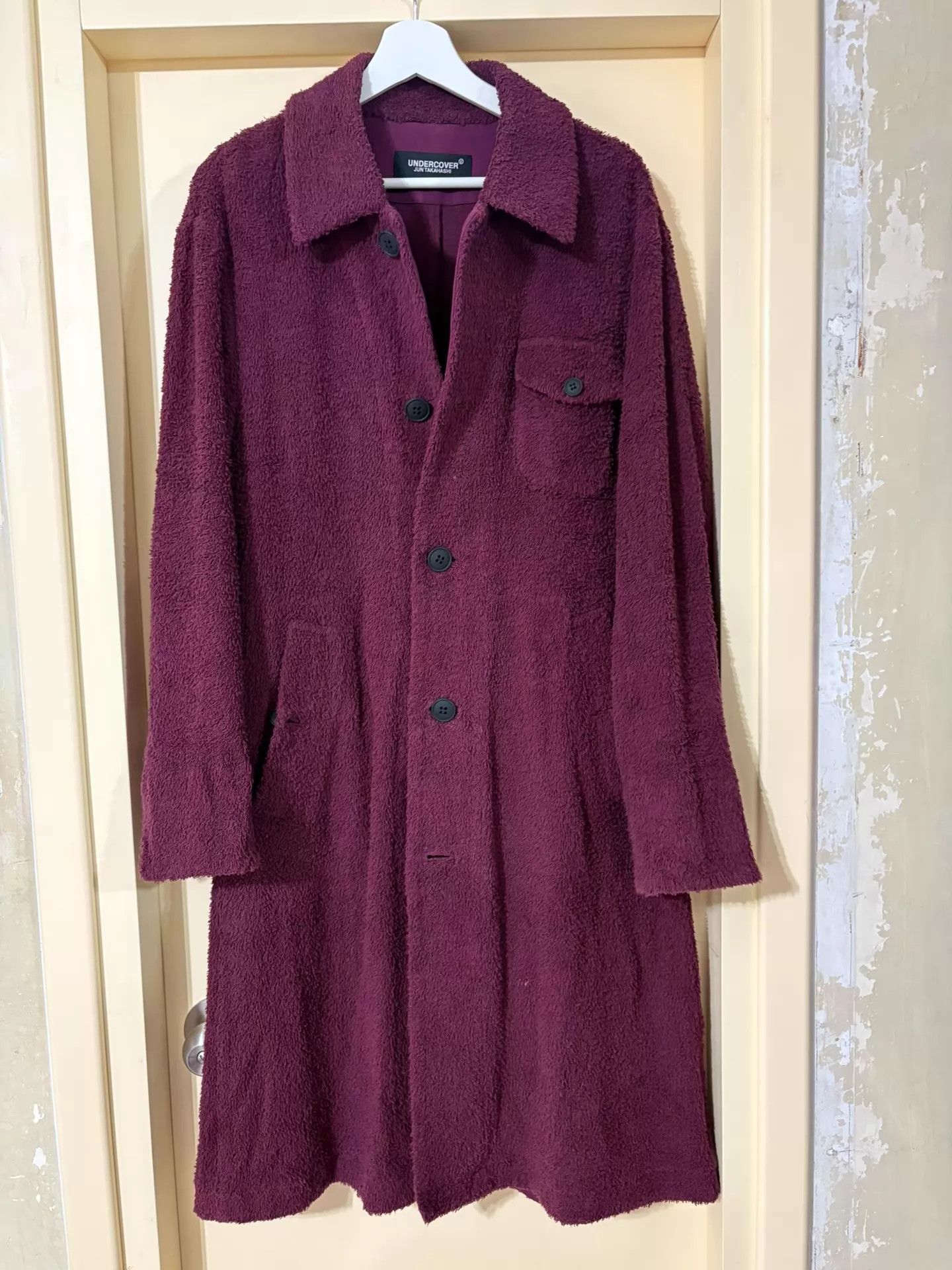 Undercover Undercover SS21 Burgundy Fluffy Towel Jacket Size US L / EU 52-54 / 3 - 2 Thumbnail