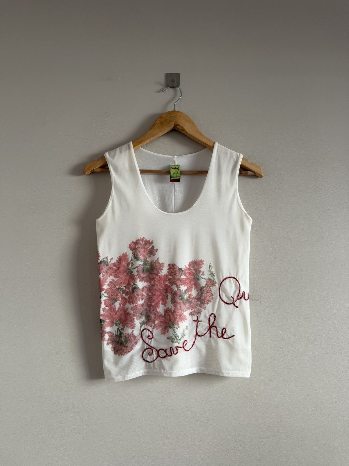 Other Vintage Save The Queen Floral Mesh Tank Top Italy L Size L / US 10 / IT 46 - 1 Thumbnail