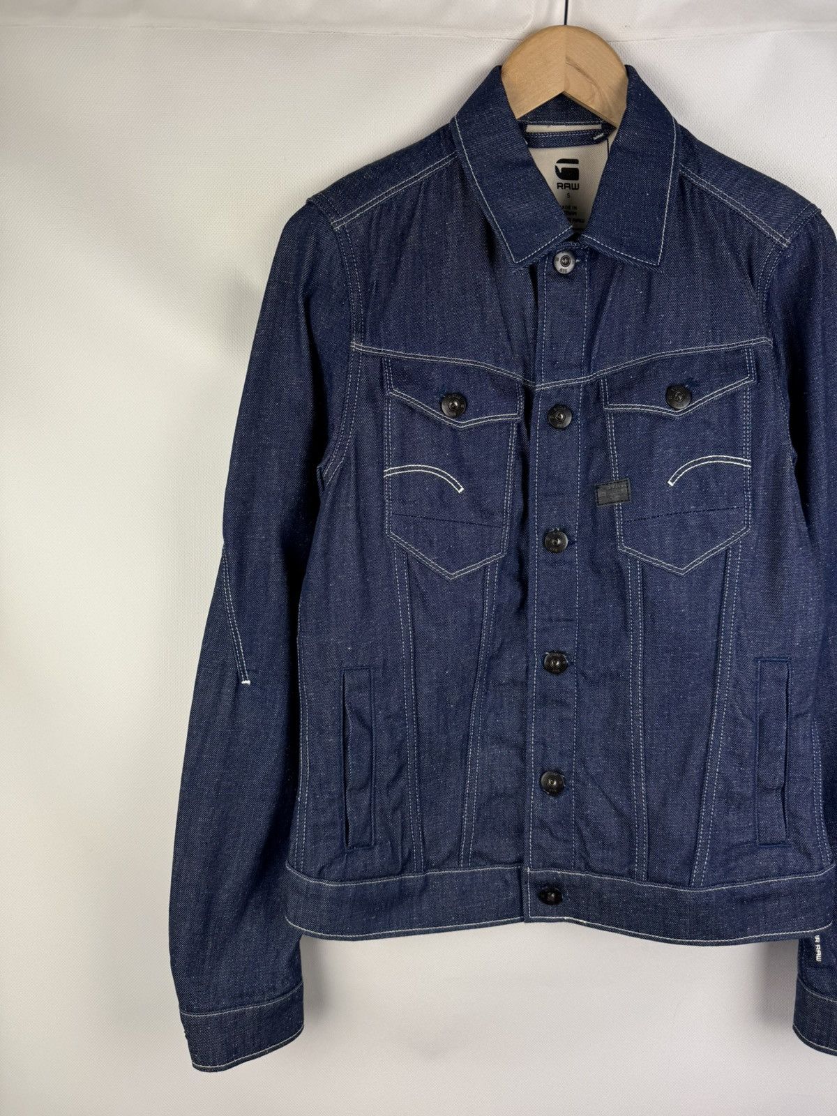 G-Star G Star Raw Men’s Arc 3D Slim JKT Denim Trucker Jacket Size S Size US S / EU 44-46 / 1 - 2 Thumbnail