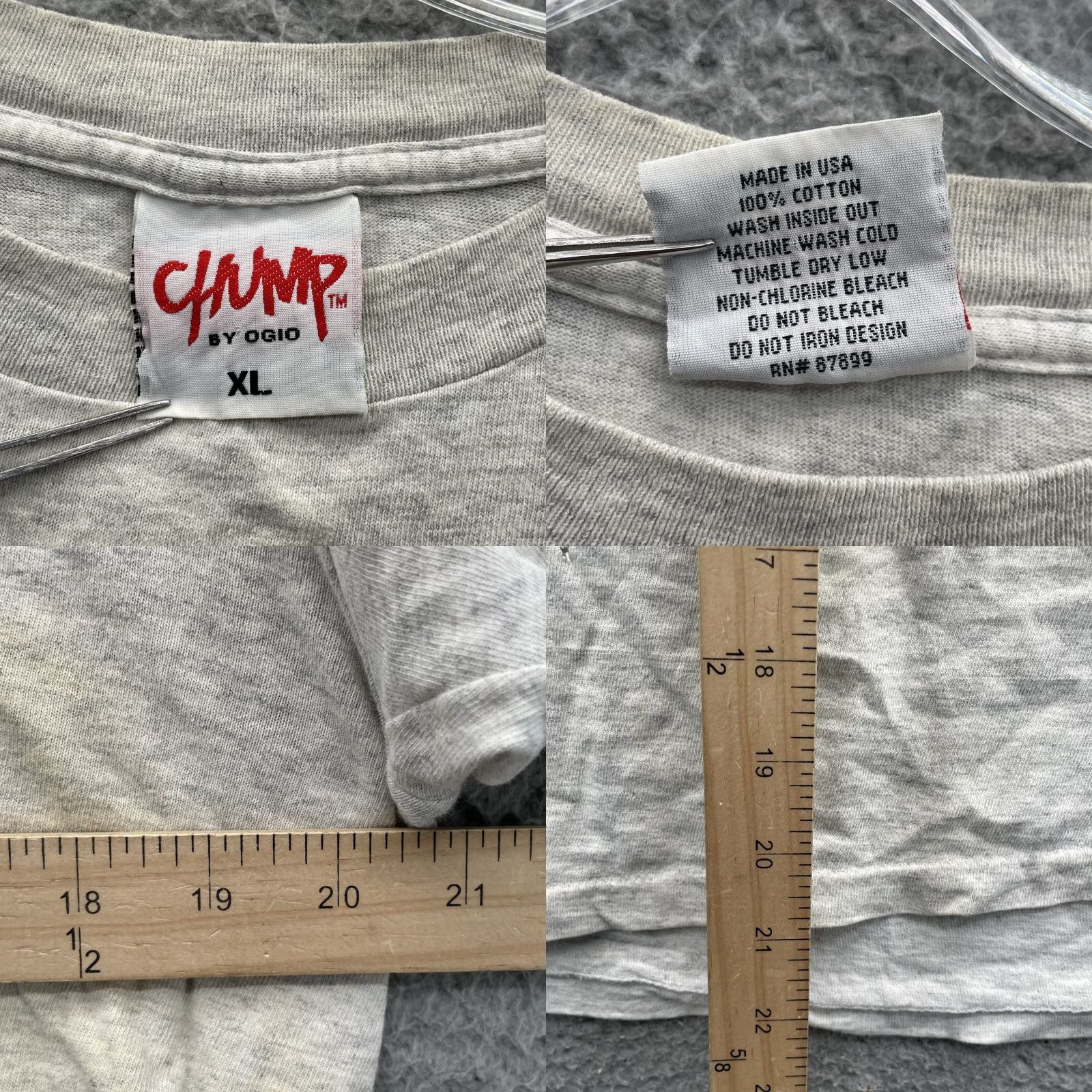 Vintage VINTAGE OGIO Shirt XL Gray 90s Flag Freedom USA Streetwear Chump Gear TShirt Single Stitch Retro Mens Graphic Print Cotton Jersey/Canvas Logo Size US XL / EU 56 / 4 - 8 Thumbnail