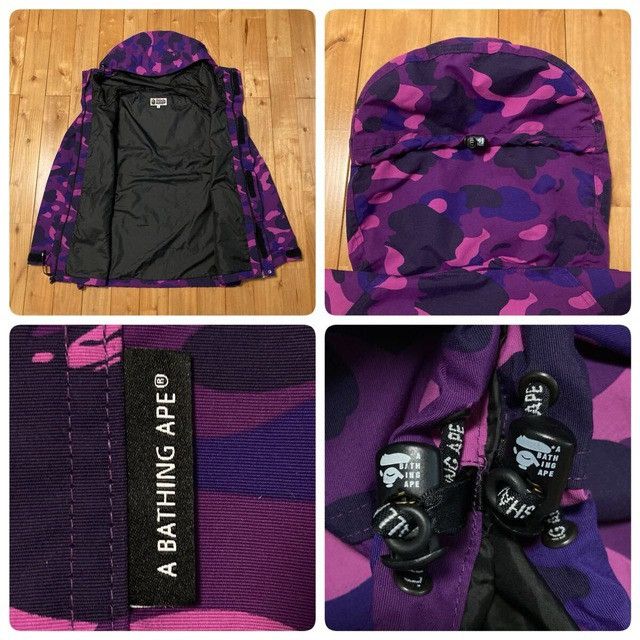 Bape BAPE Purple camo hoodie snowboard jacket a bathing ape Size US M / EU 48-50 / 2 - 7 Thumbnail