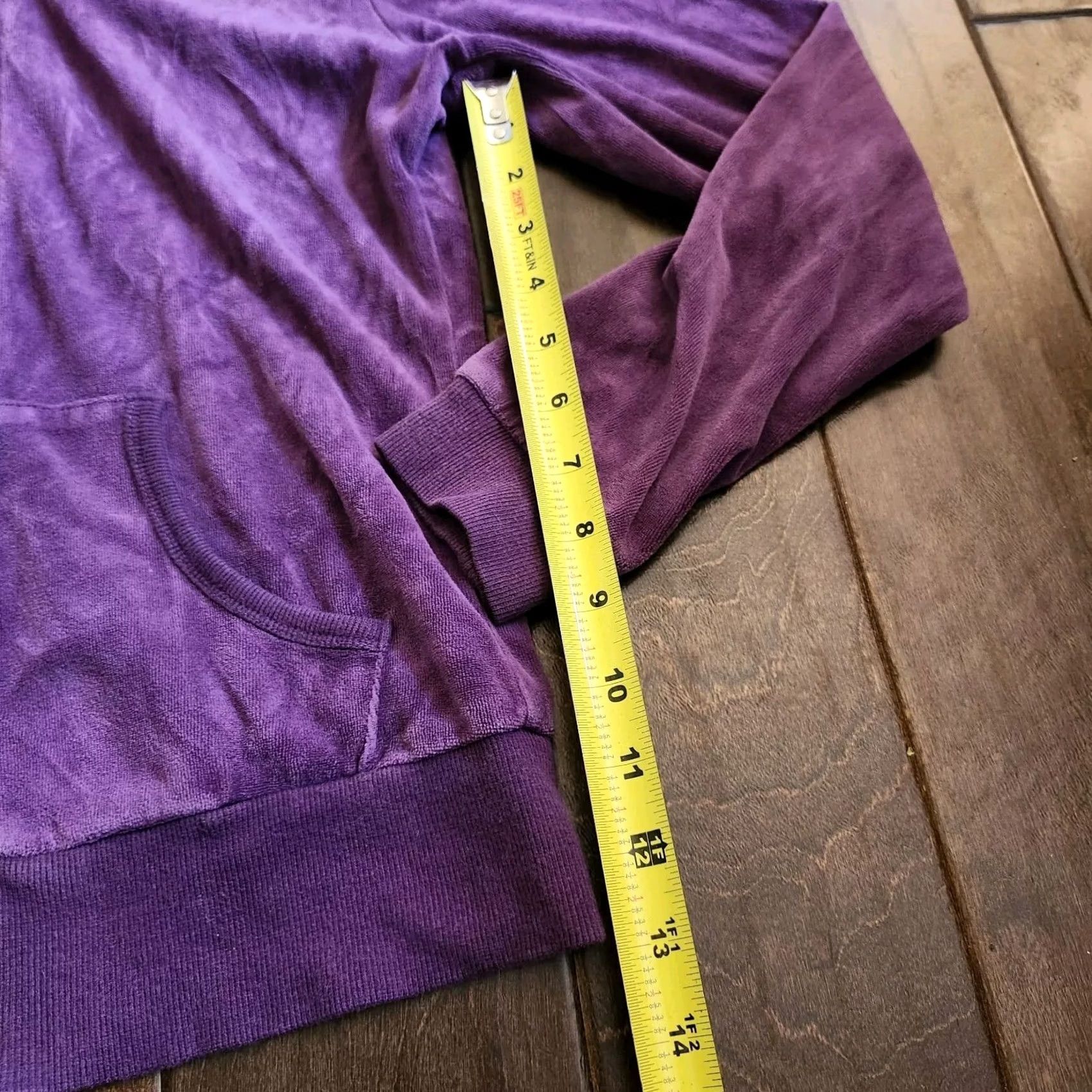 Vintage Blushes Women's Junior Purple Pockets Full Zip Hoodie - Size S, Small, Purple, Hoodies, Women, XS? Size S / US 4 / IT 40 - 7 Thumbnail