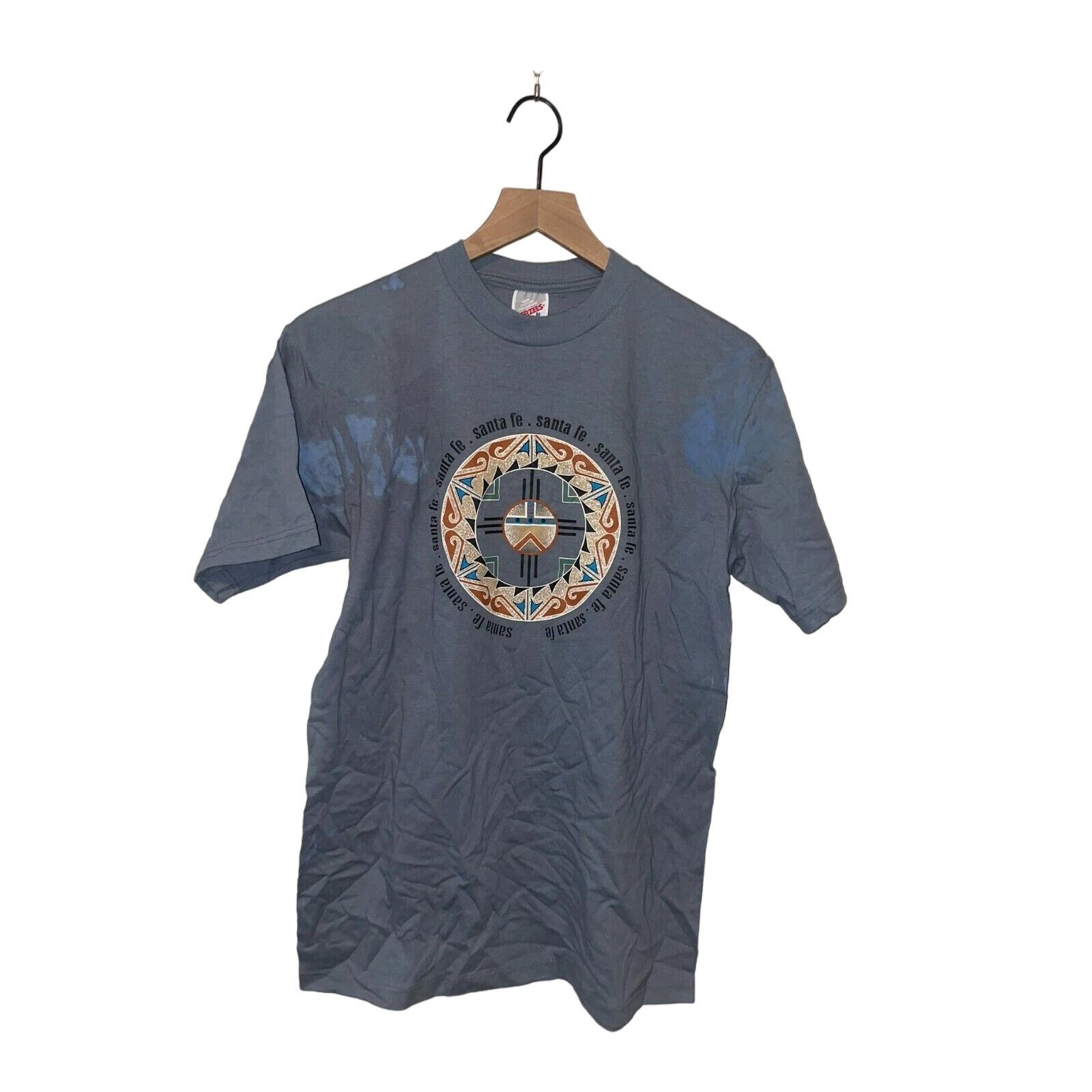 Jerzees Vintage Santa Fe Shirt NM New Mexico Stained STAIN Tee 90s M Size US M / EU 48-50 / 2 - 1 Thumbnail