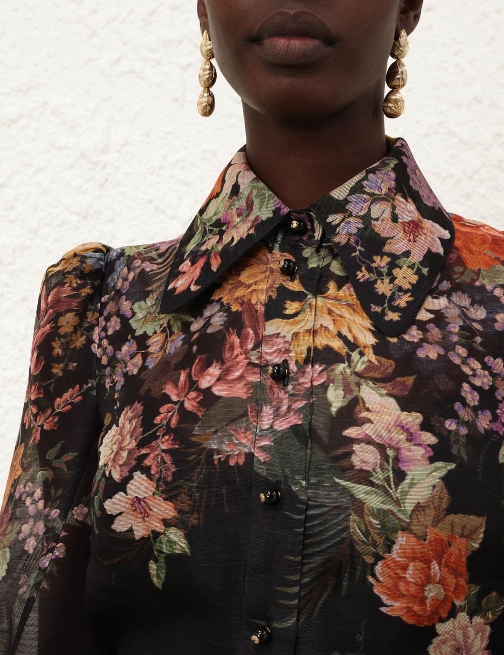 Zimmermann oc11z0825 Pavilion Tie Neck Blouse in Multicolor Size S / US 4 / IT 40 - 5 Thumbnail