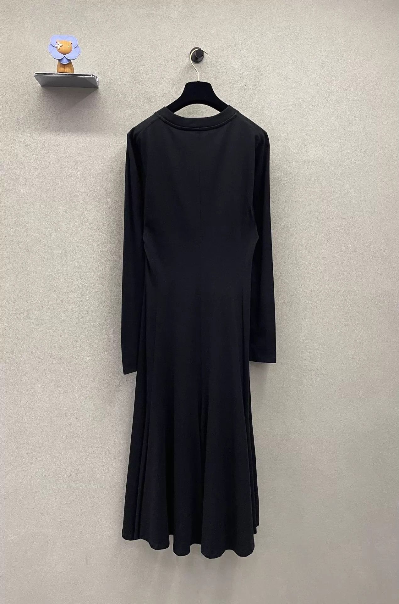 The Row THE ROW Black Vintage Hepburn Long Sleeve Dress Size S / US 4 / IT 40 - 2 Thumbnail
