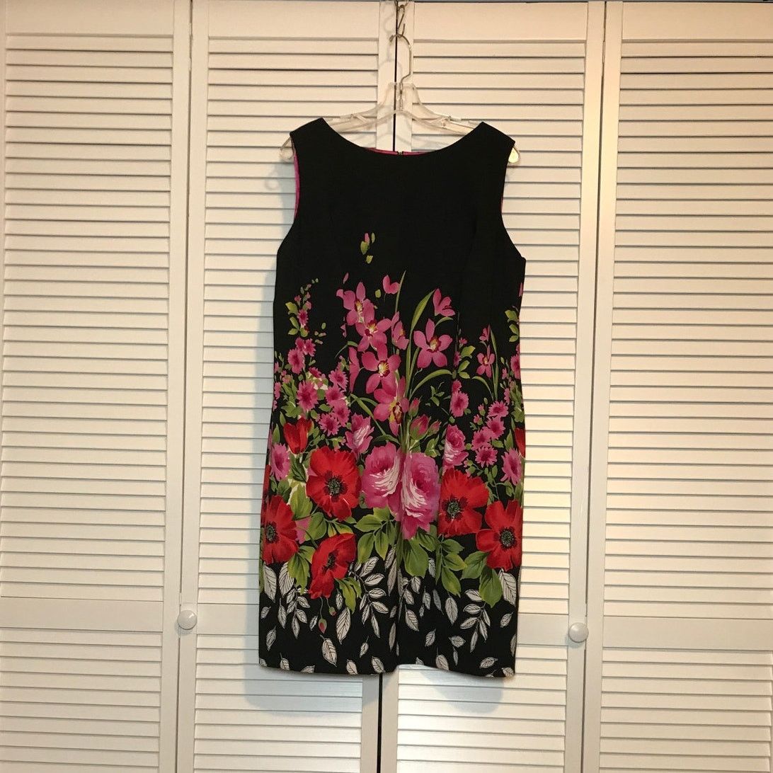 Other Dressbarn Floral Round Neck Shift Knee-length Dress 14 Size XL / US 12-14 / IT 48-50 - 1 Thumbnail