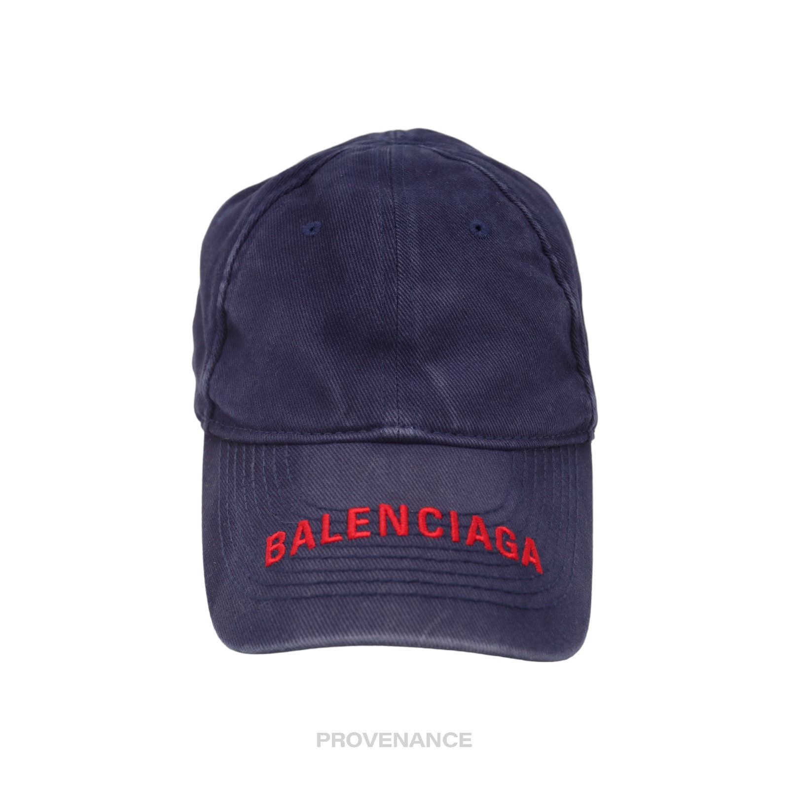 image of Balenciaga Embroidered Logo Cap - Washed Navy Blue, Women's