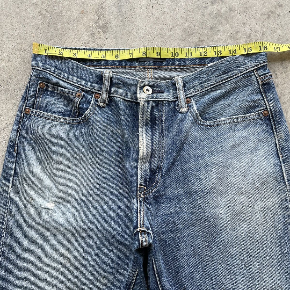 Japanese Brand Vintage Japanese Brand Faded Denim Jeans Pants W32x29 Size US 32 / EU 48 - 5 Thumbnail