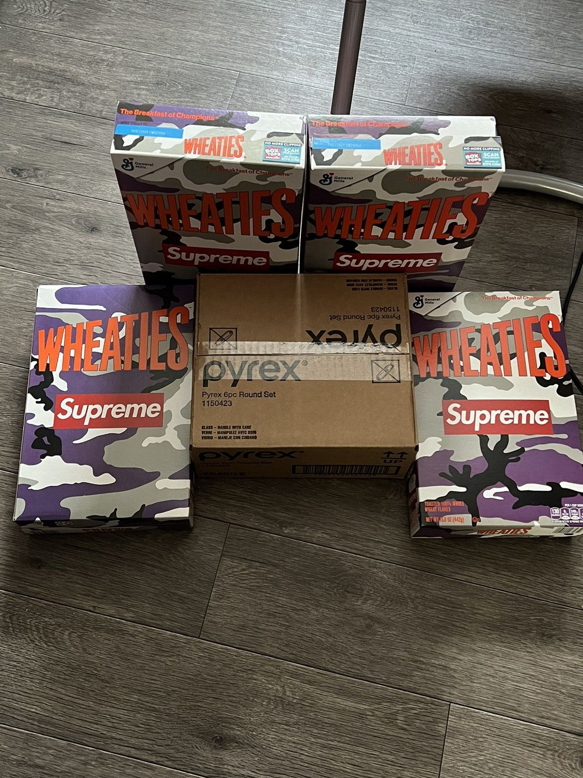 image of Supreme Wheaties Box Cereal & Pyrex Star Bowls, Men's