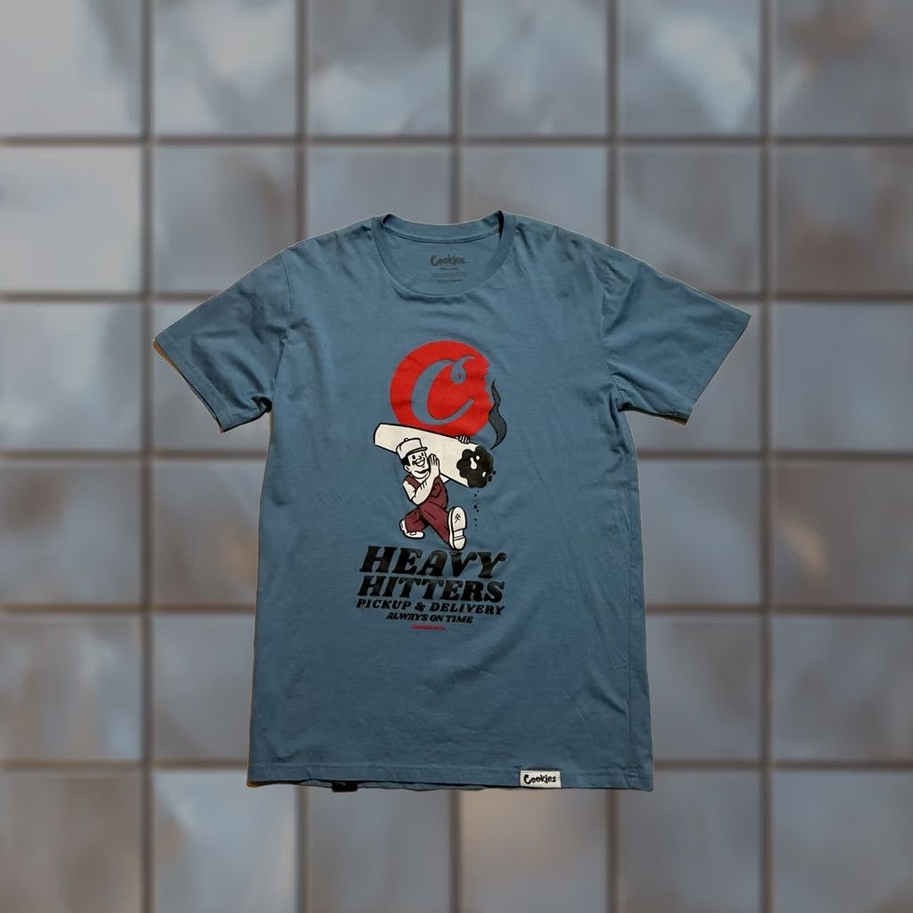 Vintage Cookies SF Heavy Hitters Always On Time Blunt Smoke Graphic Blue S/S T-Shirt MD Size US M / EU 48-50 / 2 - 1 Thumbnail