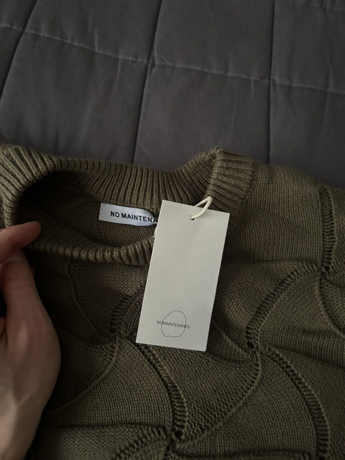 No Maintenance No maintenance olive geometric crewneck sweater Size US S / EU 44-46 / 1 - 2 Thumbnail