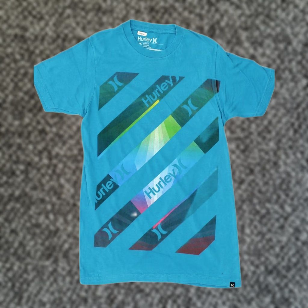 Hurley HURLEY Mens Premium Fit Graphic T-Shirt Blue Small Cotton Top Size US S / EU 44-46 / 1 - 1 Thumbnail