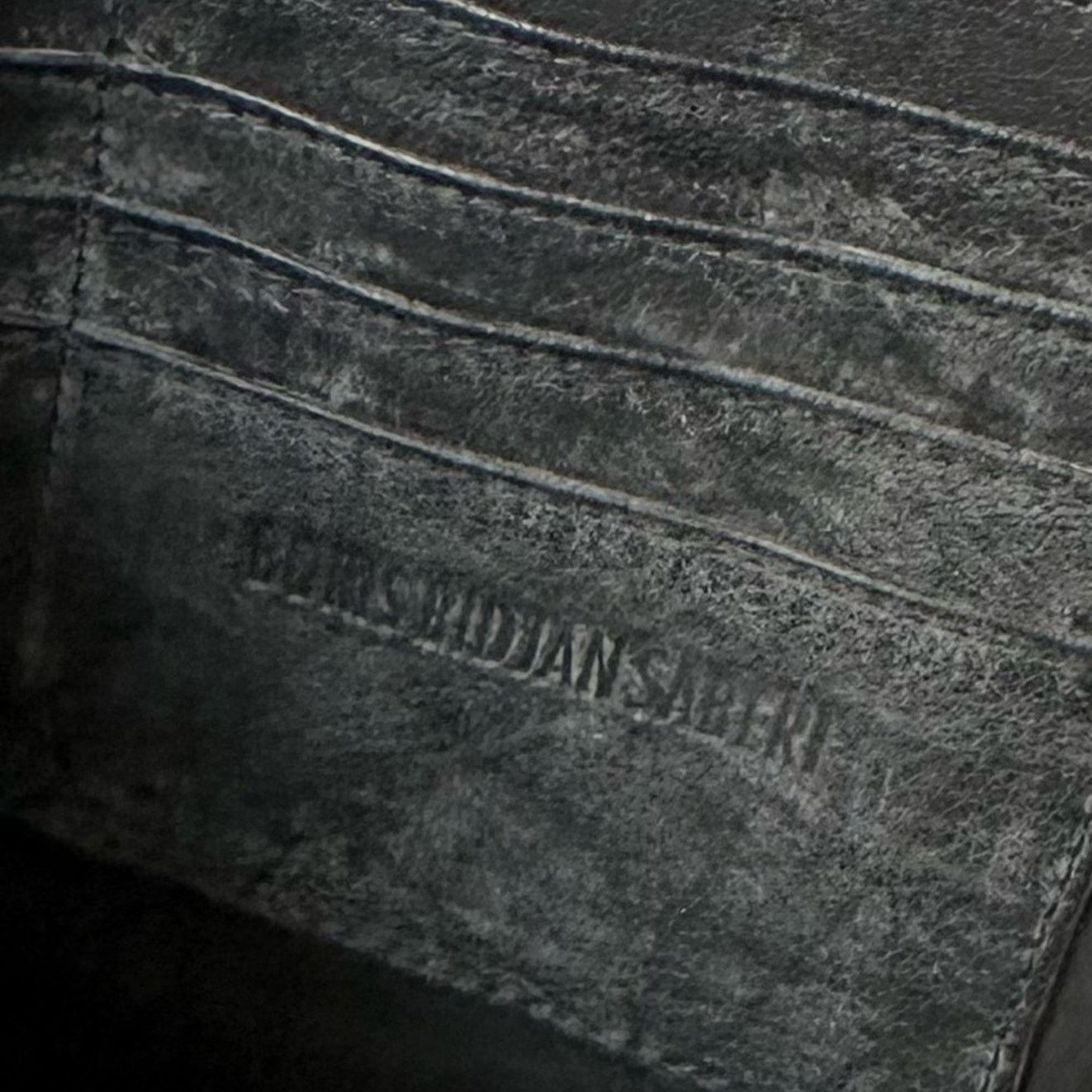 11 By Boris Bidjan Saberi Zip-Around Large Wallet Pouch Black Grained Leather Bag Size ONE SIZE - 2 Thumbnail