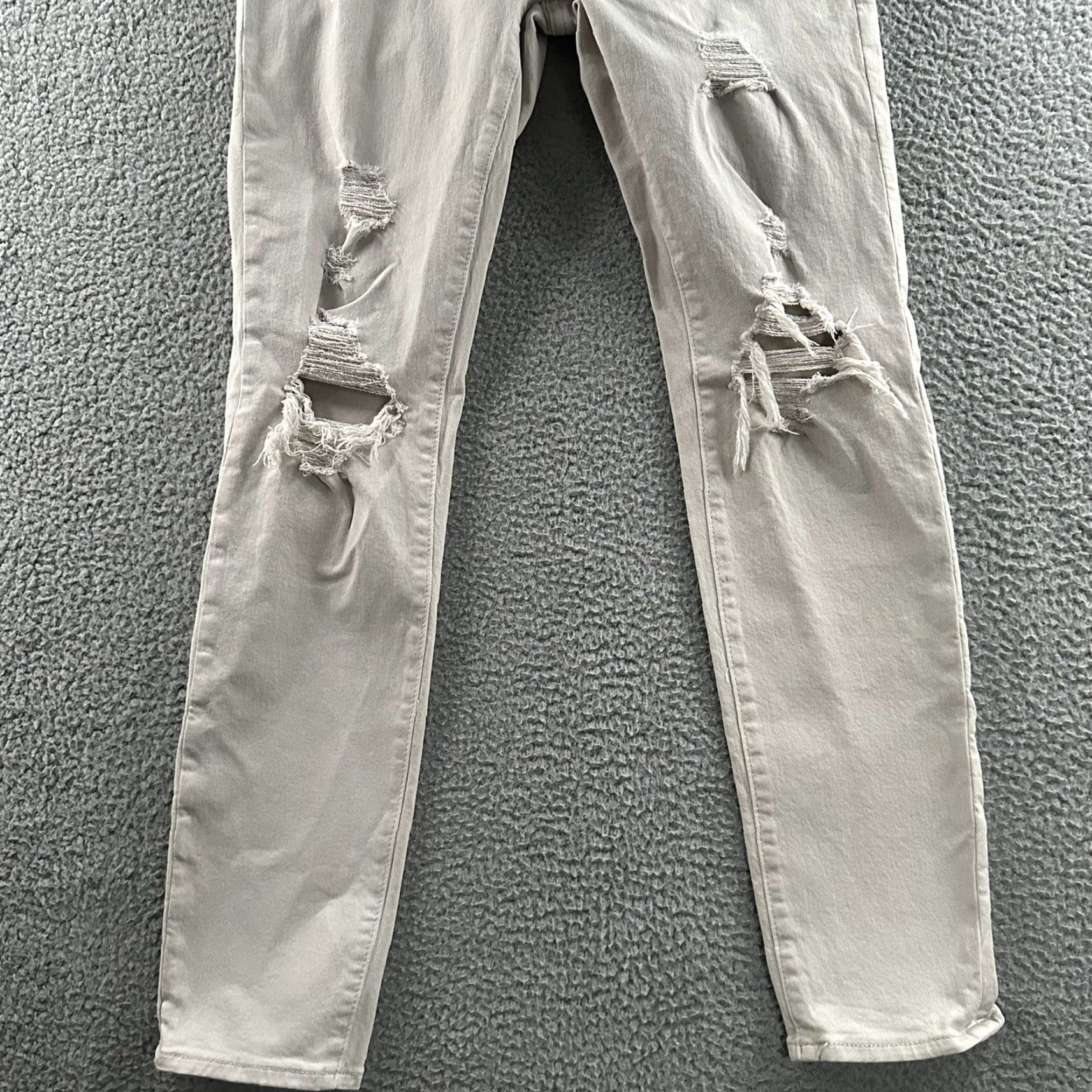 American Eagle Outfitters VINTAGE American Eagle Jeans Athletic Skinny Distressed 29x29 Beige Cotton Blend Mens Jeans Size US 29 - 5 Thumbnail