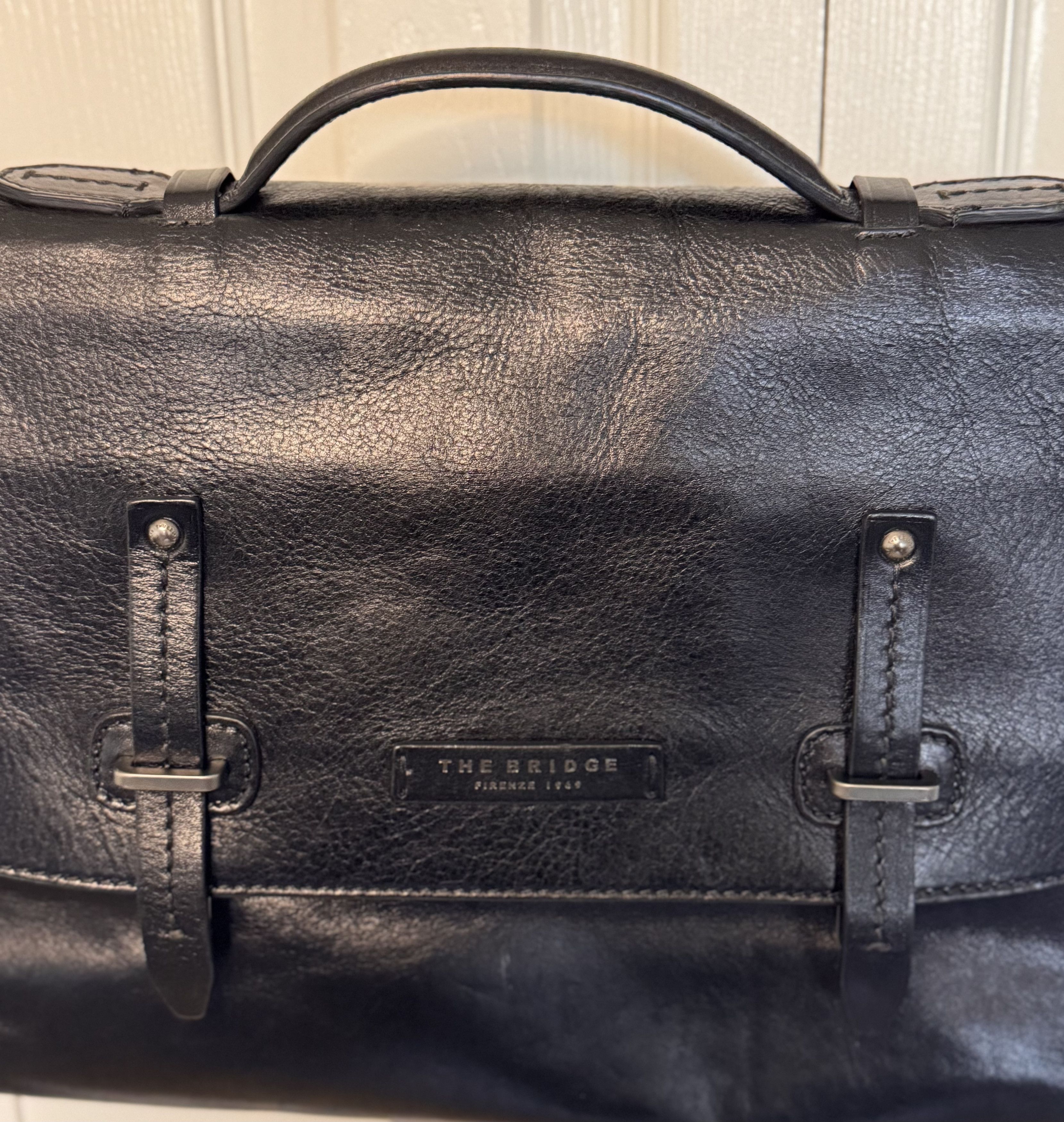 Other The Bridge - Italian Premium Black Leather Laptop Briefcase Size ONE SIZE - 4 Thumbnail