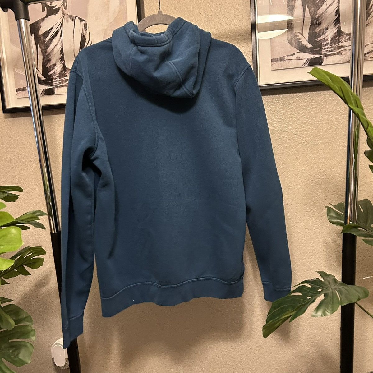 Nike × Vintage Vintage 90s Y2K Nike Em Hoodie Men's Size Medium Teal Size US M / EU 48-50 / 2 - 2 Thumbnail