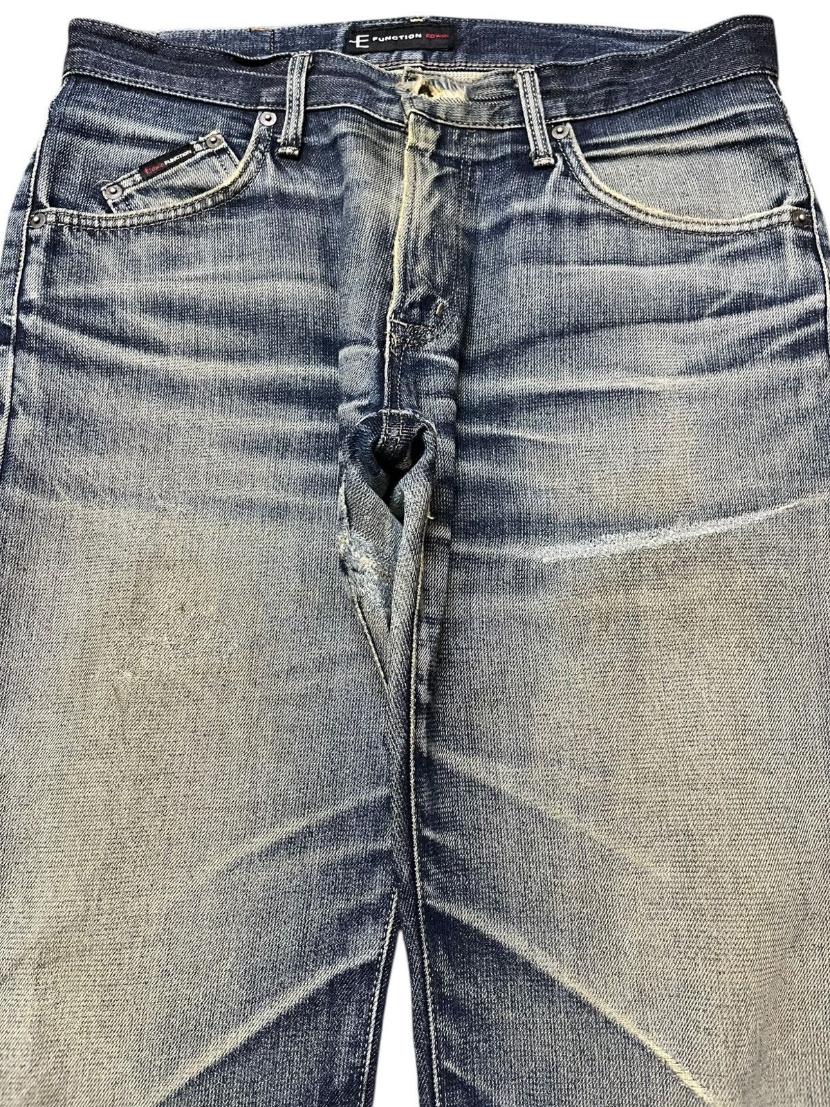Edwin Vintage Edwin 502 E-Function Baggy Mudwash Whiskers Denim Size US 33 - 2 Thumbnail