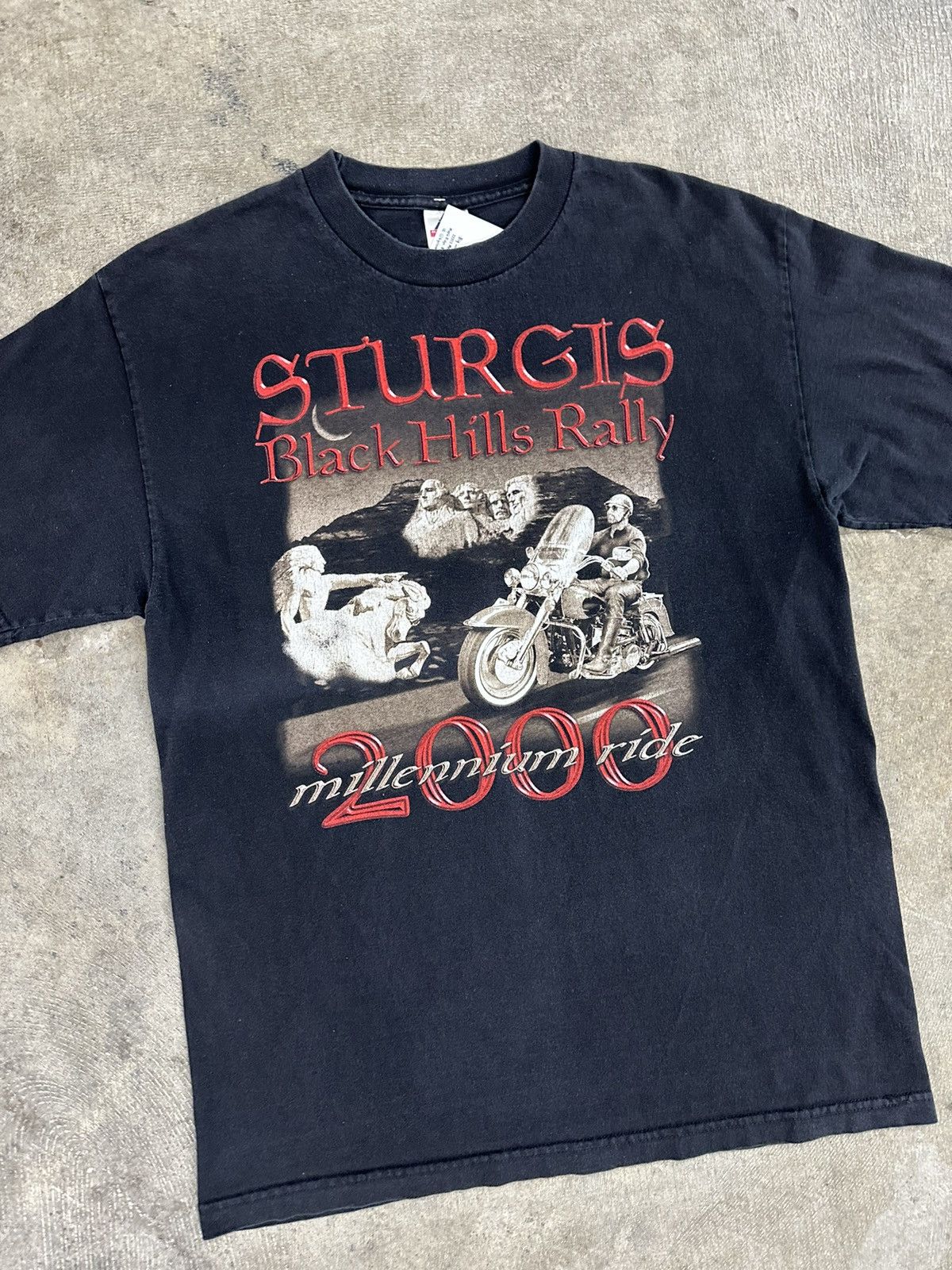 Harley Davidson × Vintage Vintage 2000 Sturgis Black Hills Rally Biker T-Shirt Size US L / EU 52-54 / 3 - 3 Thumbnail
