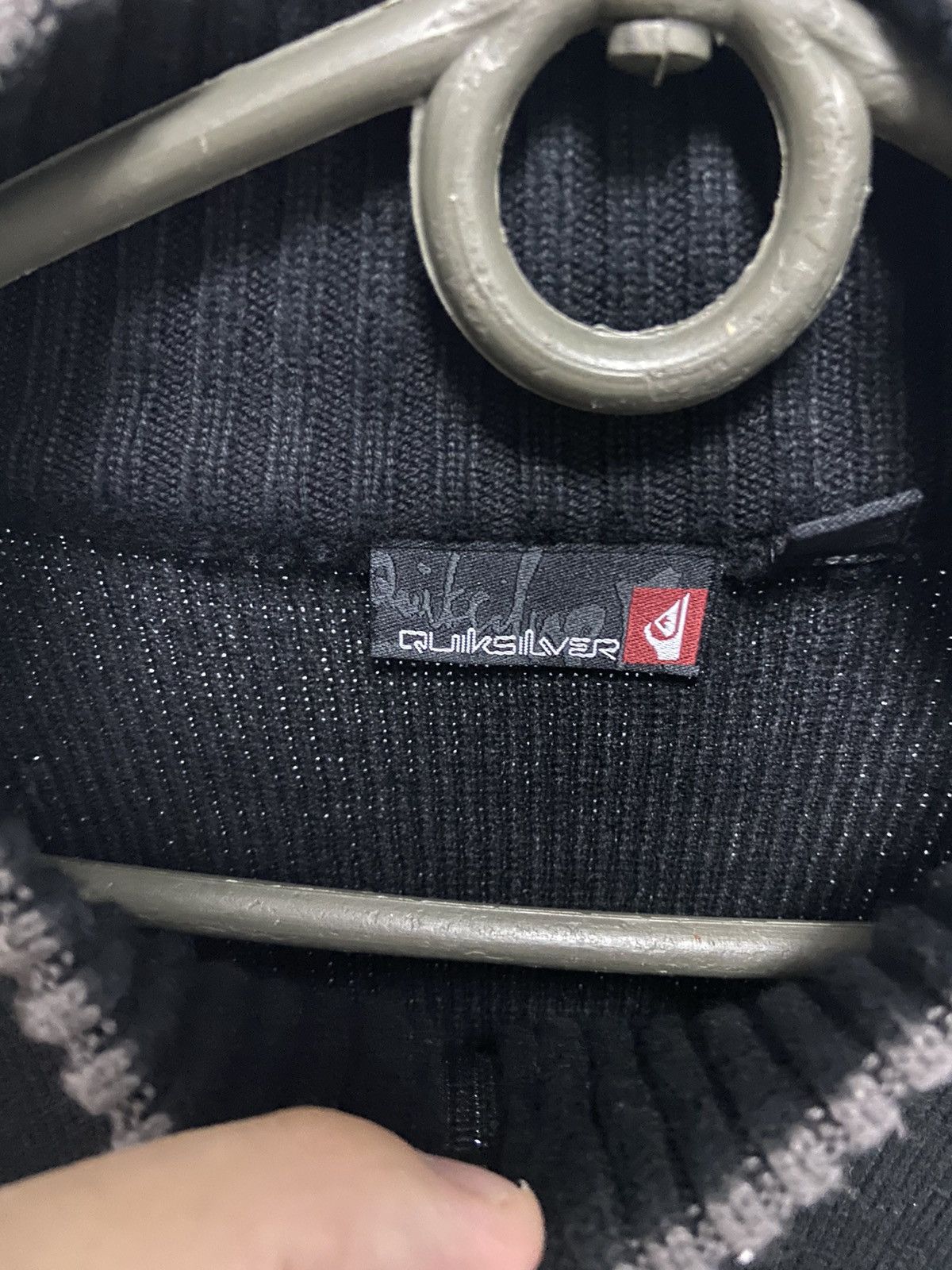 Quiksilver × Vintage Quiksilver Vintage Big Logo Sweater Zip Knitted Y2K Size US XXL / EU 58 / 5 - 5 Thumbnail
