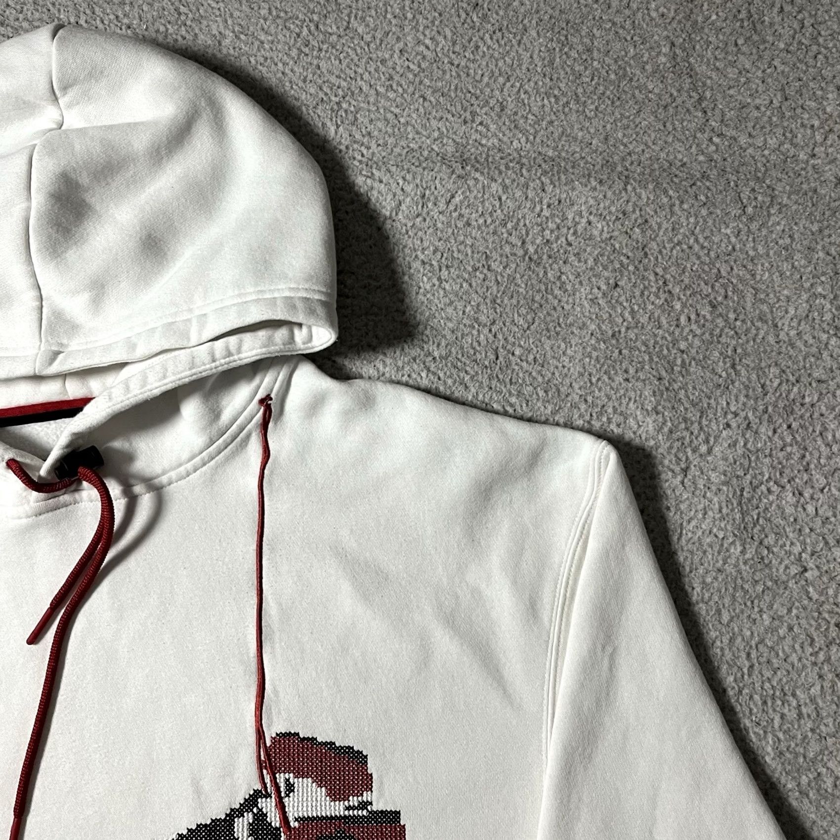 Jordan Brand Air Jordan Hoodie Mens XL White Jumpman Holiday Sweatshirt Hooded Logo Pockets Embroidered 90s Retro Sports Nike Jordan Size US XL / EU 56 / 4 - 7 Thumbnail