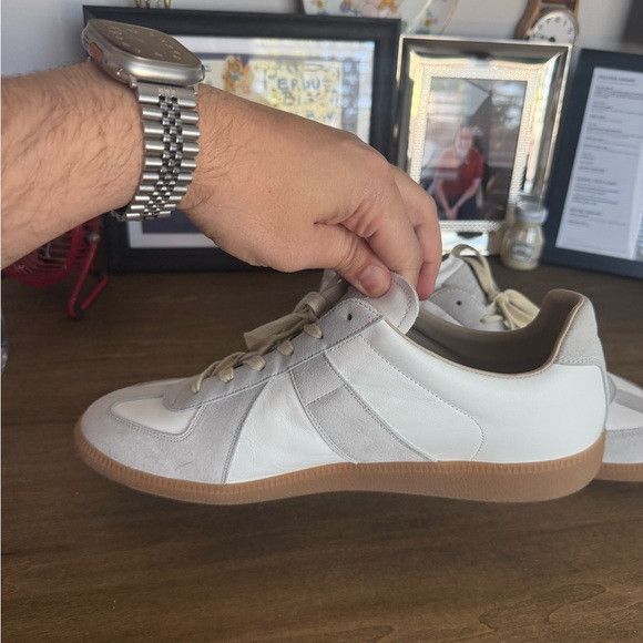 Maison Margiela Maison Margiela Gat Sneaker Low White Gray 16 49 Suede Size US 15 / EU 48 - 4 Thumbnail