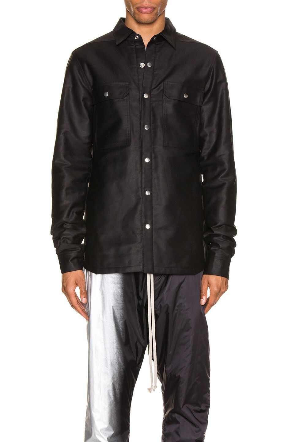 Rick Owens F/W 19 “LARRY” Cashmere & Silk Lined Shirt Jacket Rick Owens Size US L / EU 52-54 / 3 - 17 Thumbnail