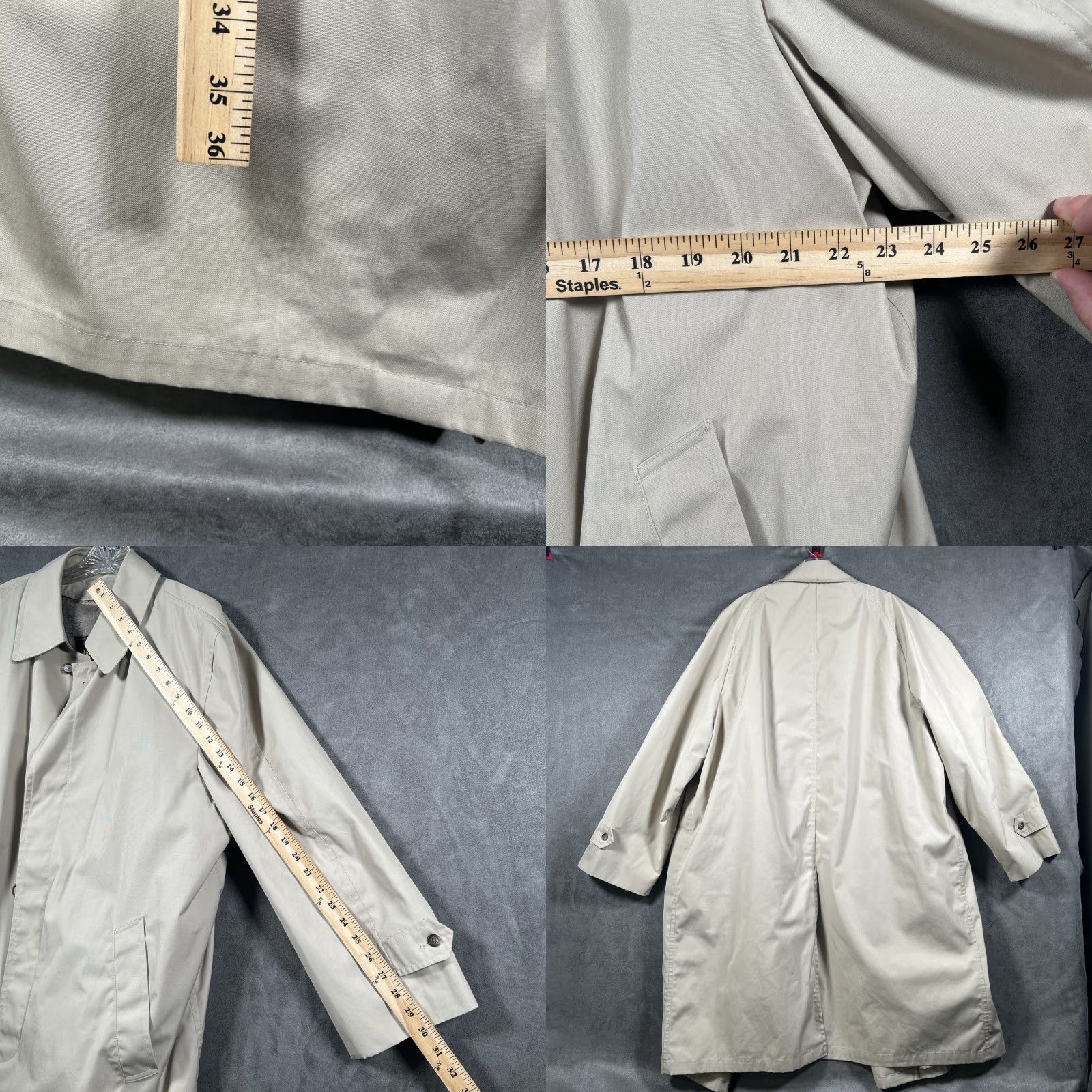Vintage VINTAGE Botany 500 Trench Coat Mens 44 Beige Tan Removable Lining Made USA Coat Long Regular 500 warmth Polyester Button Size US S / EU 44-46 / 1 - 8 Thumbnail