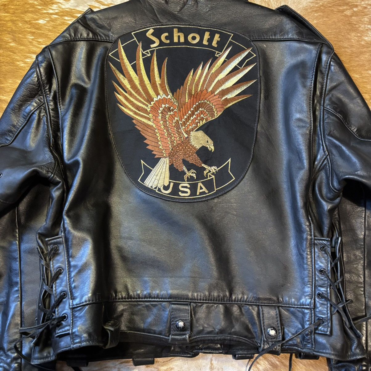 Schott Schott Perfecto Leather Jacket – Size 48 – Rare Backprint Size US M / EU 48-50 / 2 - 5 Thumbnail