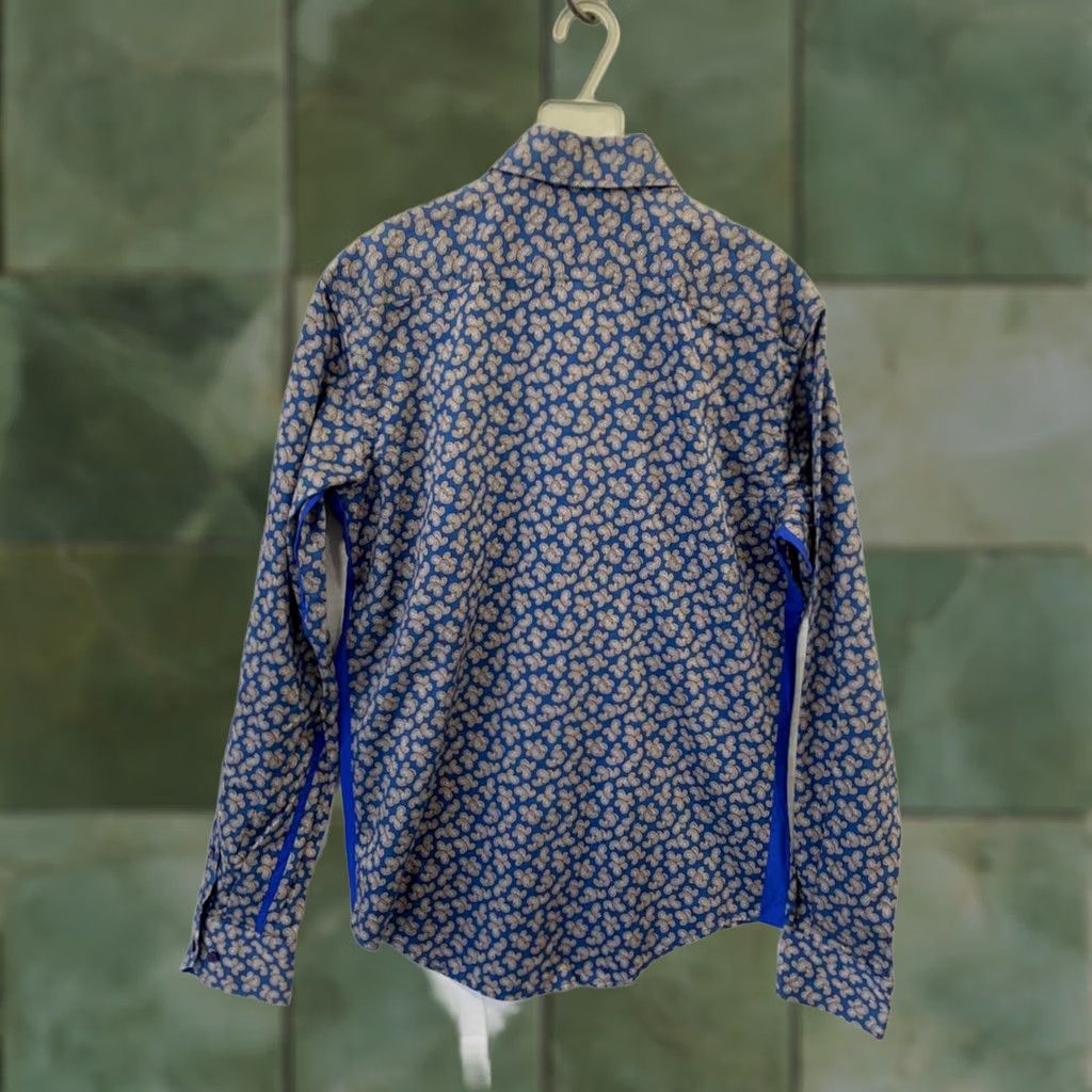 Etro ETRO Men’s Shirt 41 M/L Blue Paisley Floral Print Button Front Made in Italy Size US M / EU 48-50 / 2 - 1 Thumbnail