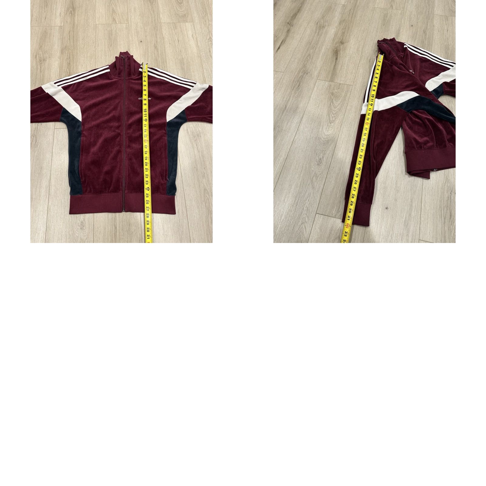 Adidas Retro Adidas Velour Tack Top Jacket Mens Medium Burgandy Size US M / EU 48-50 / 2 - 10 Thumbnail