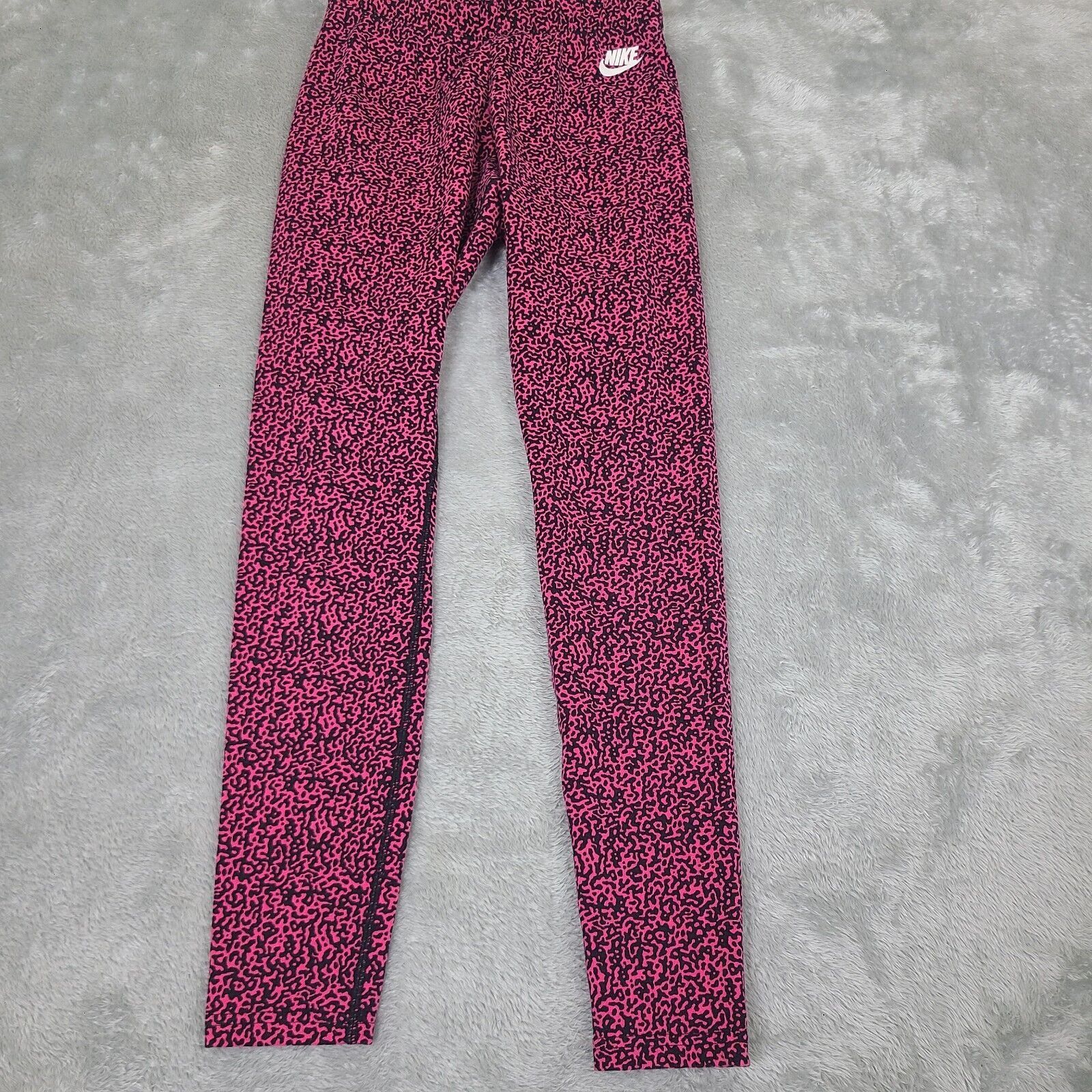 Nike Nike Womens Pink Leopard Workout Pants size Small Just Do It Size 28" / US 6 / IT 42 - 1 Thumbnail