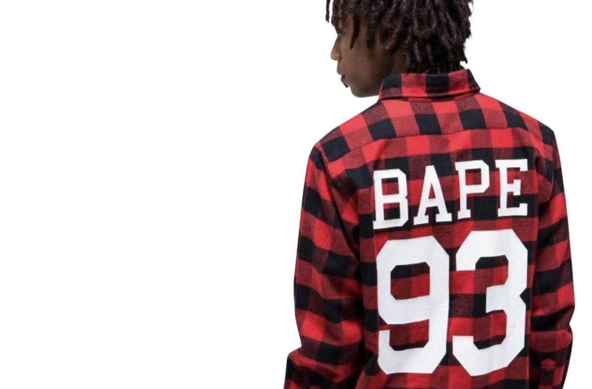 Bape A BATHING APE BLOCK CHECK - BUTTON DOWN FLANNEL L/S SHIRT Size US S / EU 44-46 / 1 - 8 Thumbnail