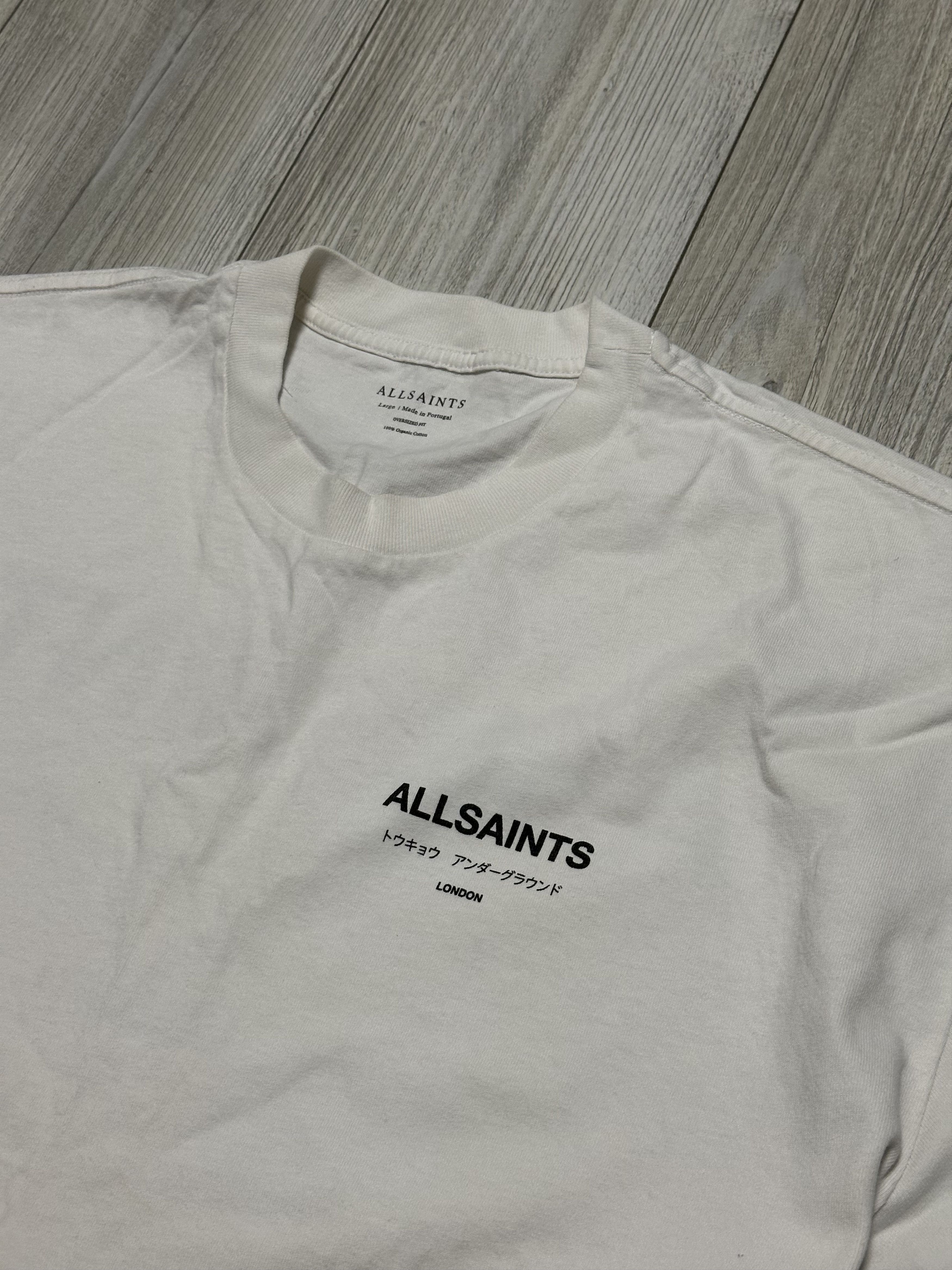 Allsaints AllSaints London Underground Crew White Big Logo T-shirt Size US L / EU 52-54 / 3 - 8 Thumbnail